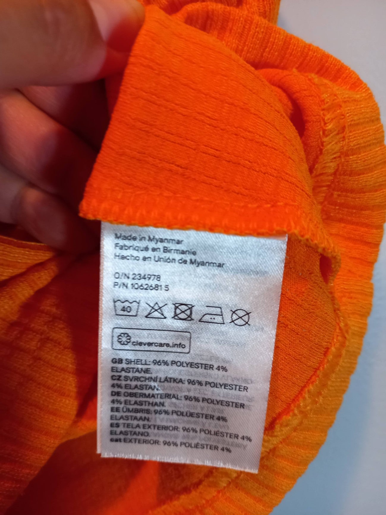Divided H&M Orange Halter Crop Top Sz S