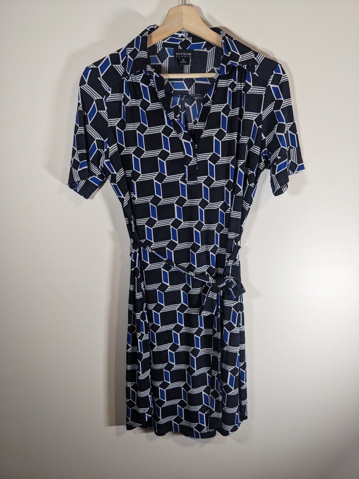 Enfocus Studio Belted Shirt Dress Sz 8