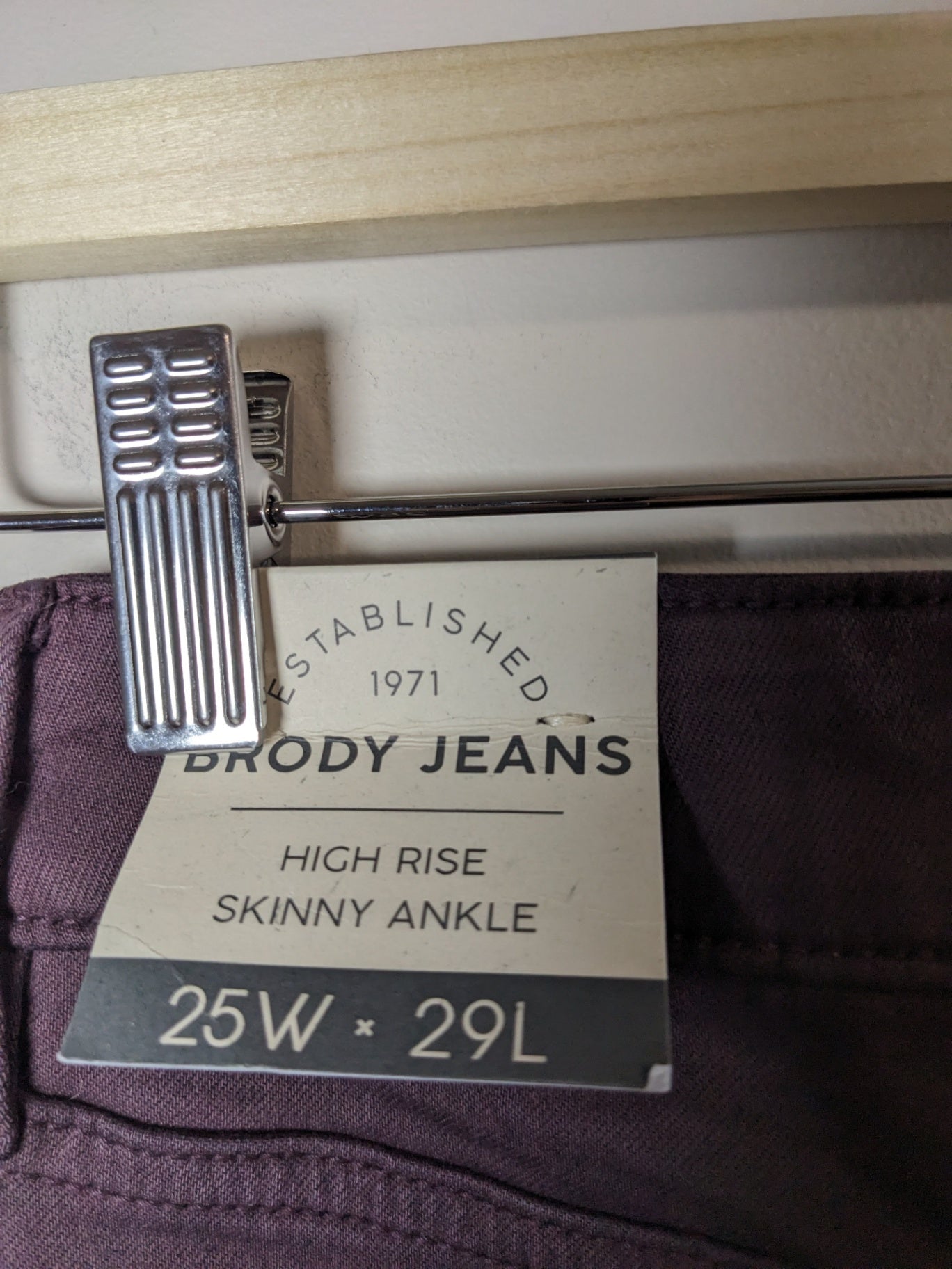 NWT Brody Jeans high rise ankle jeans - SZ 25