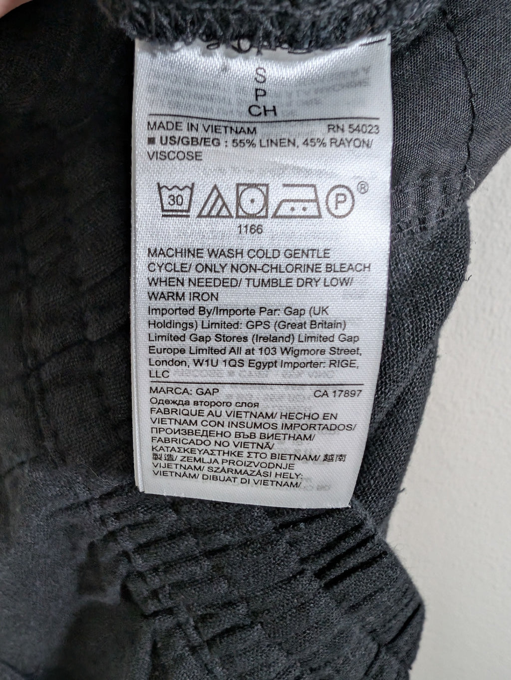 Gap black linen-blend shorts - Small