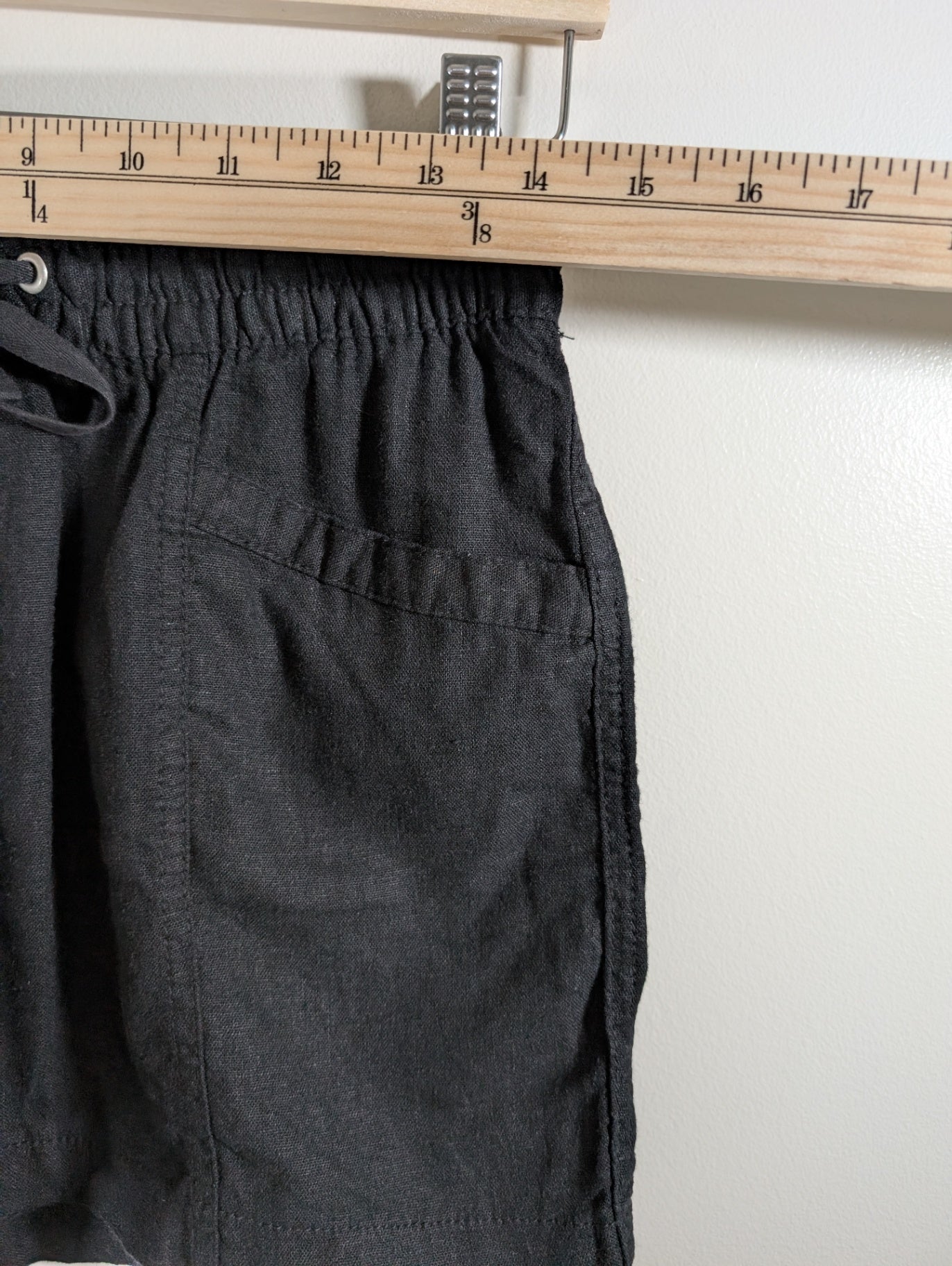 Gap black linen-blend shorts - Small
