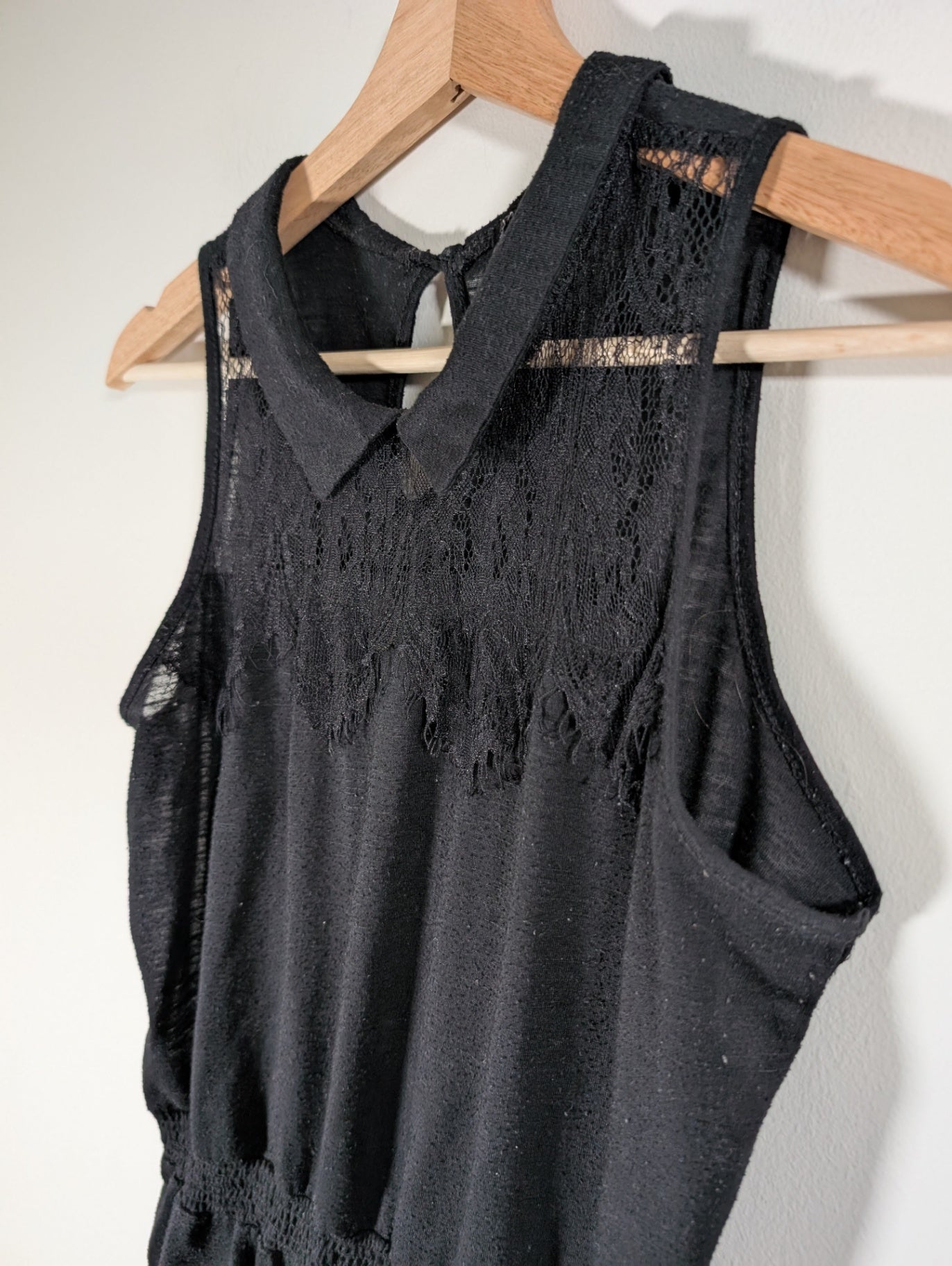 No label Black Collared Blouse - Small