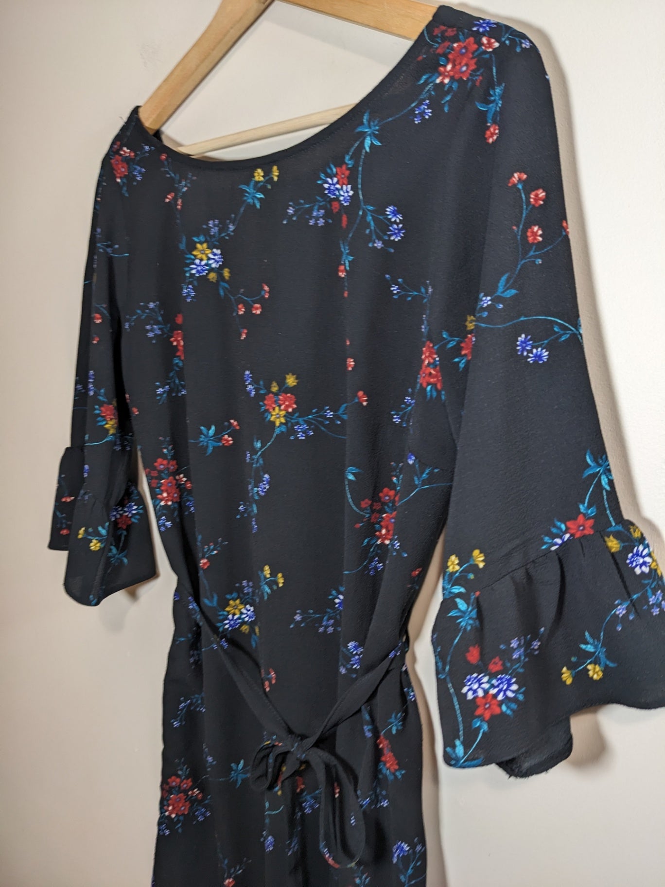 Papaya Black Floral Dress (UK) Sz 12