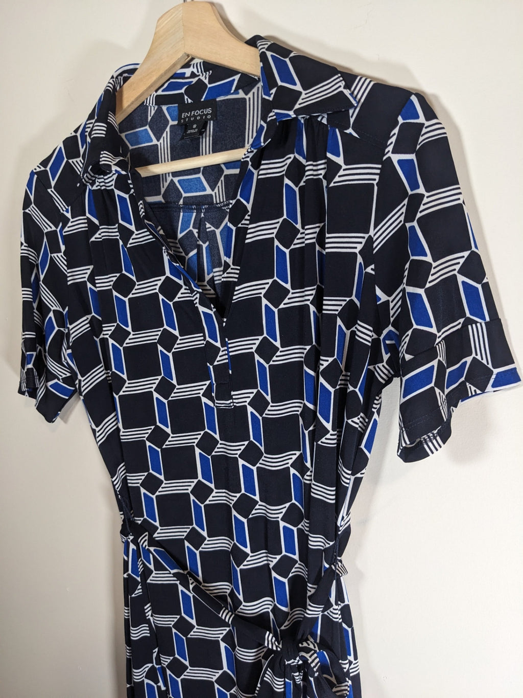 Enfocus Studio Belted Shirt Dress Sz 8