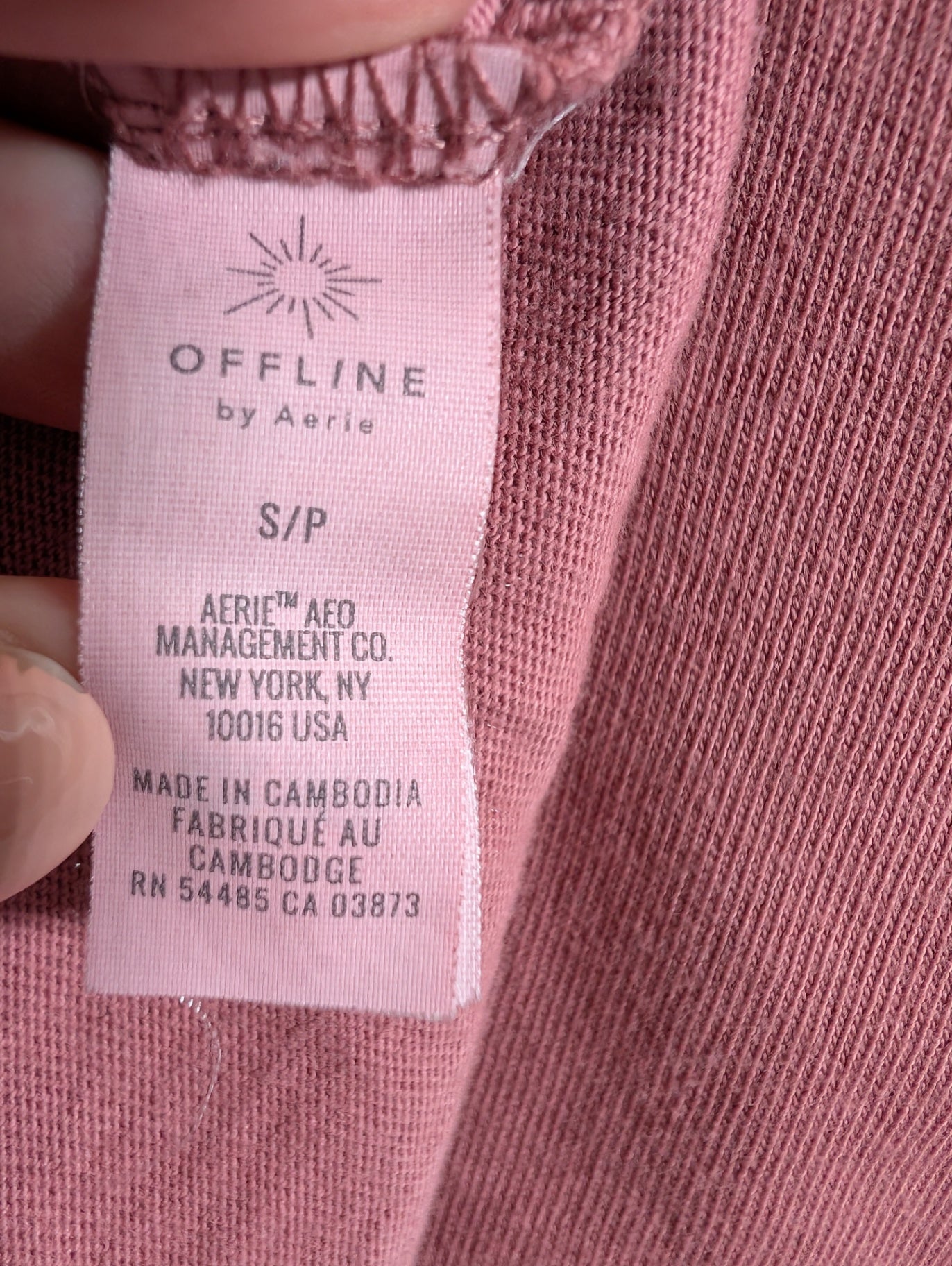 Offline by Aerie crop tie front tee - Small