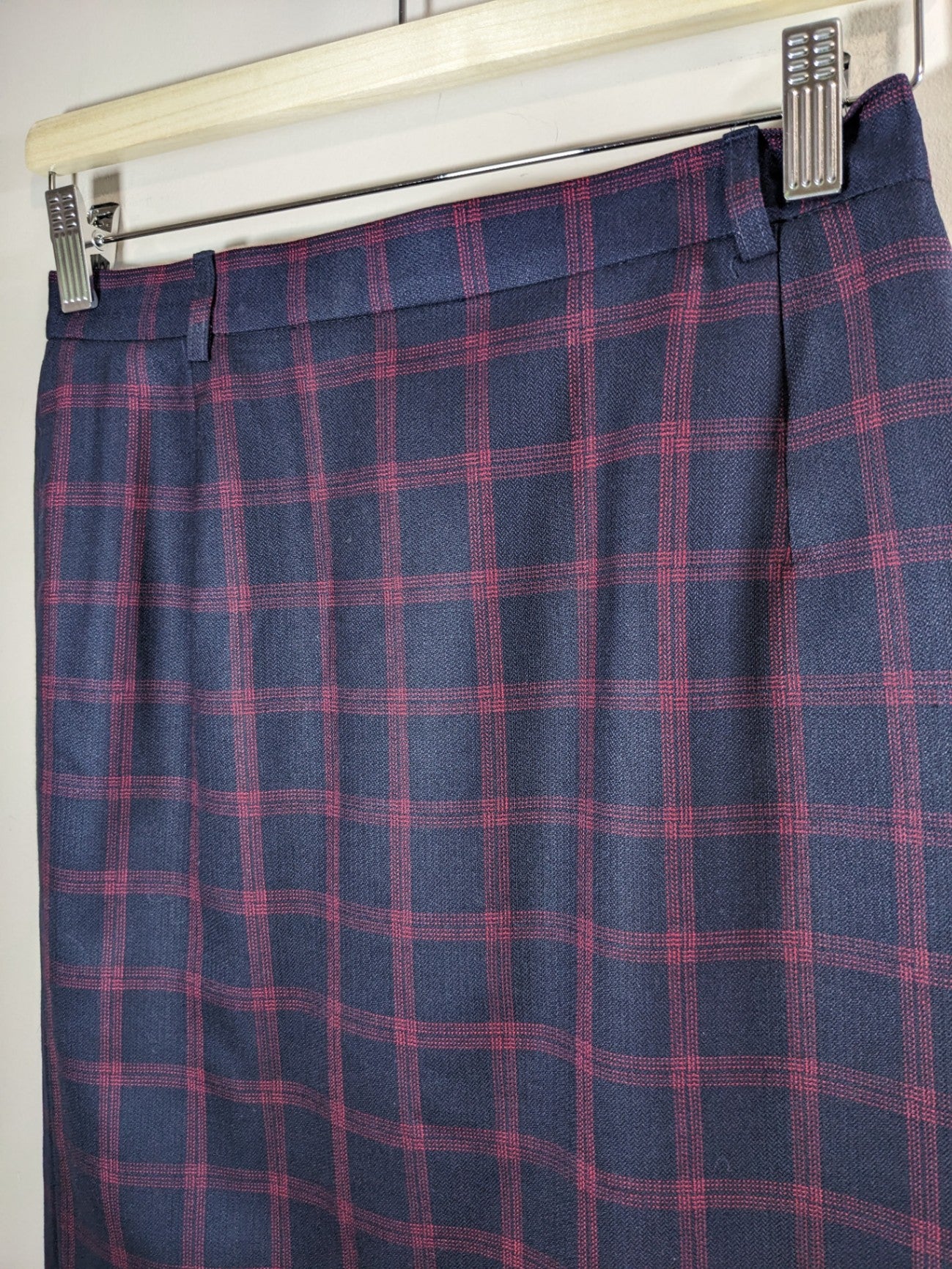 Jaeger Plaid Wool/Silk Skirt - appears xs