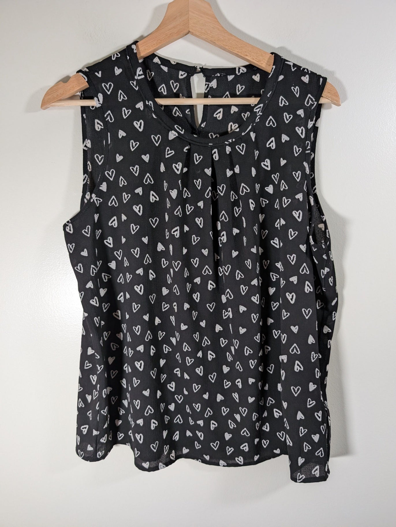 No label Black Heart Blouse - Large