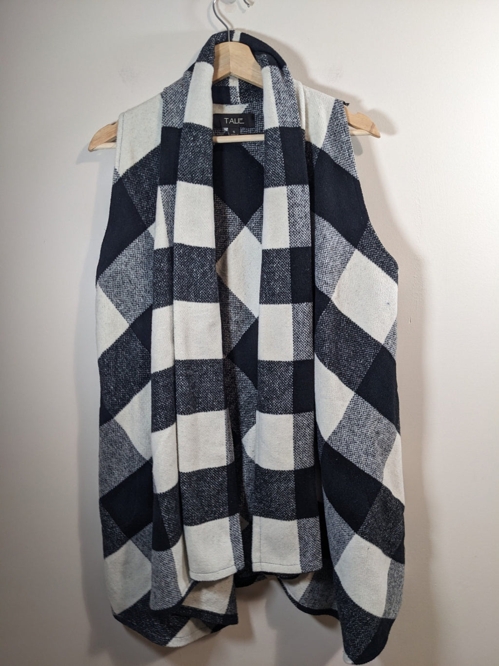 Taile Checked Open Vest - Small