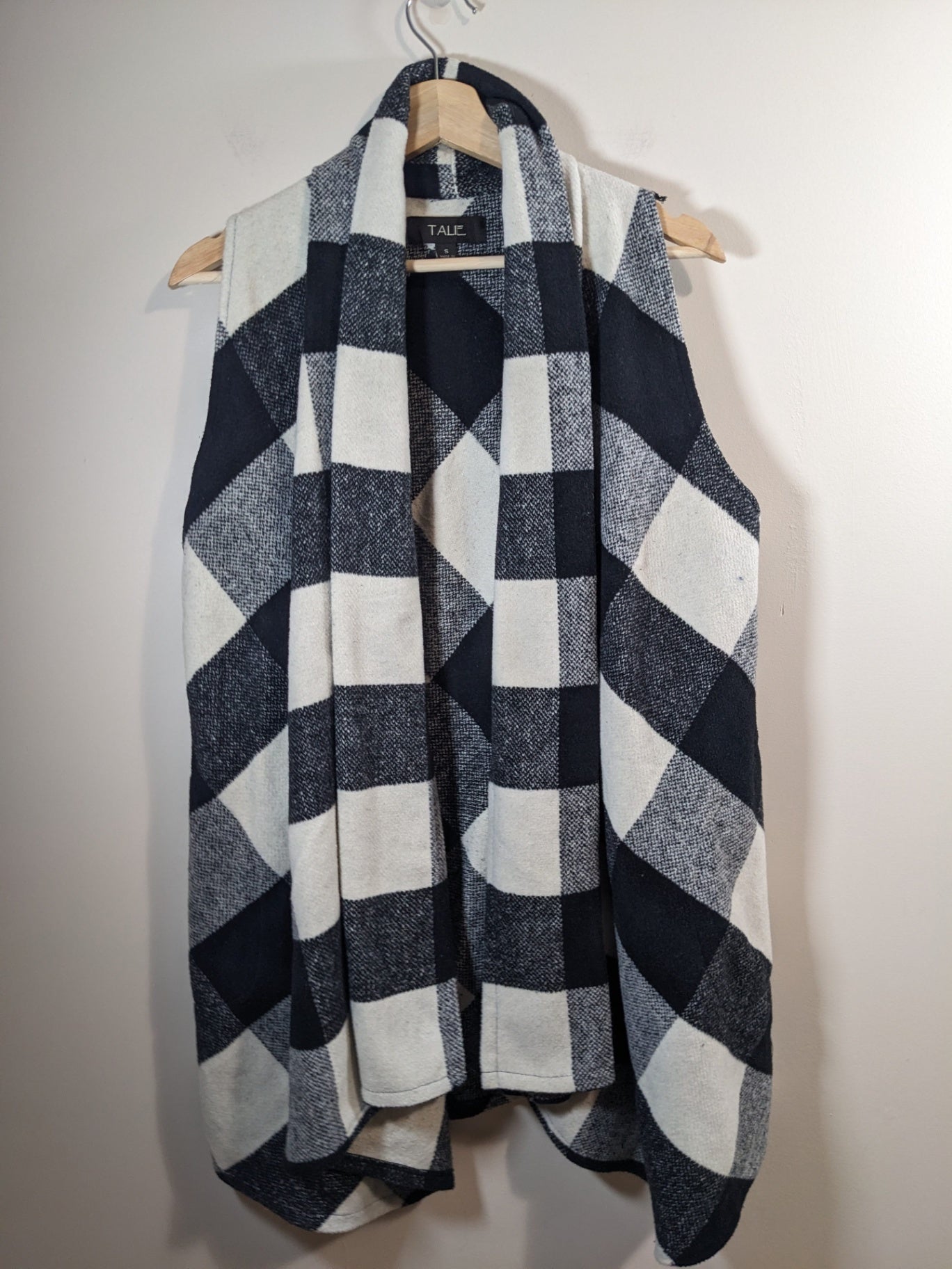 Taile Checked Open Vest - Small
