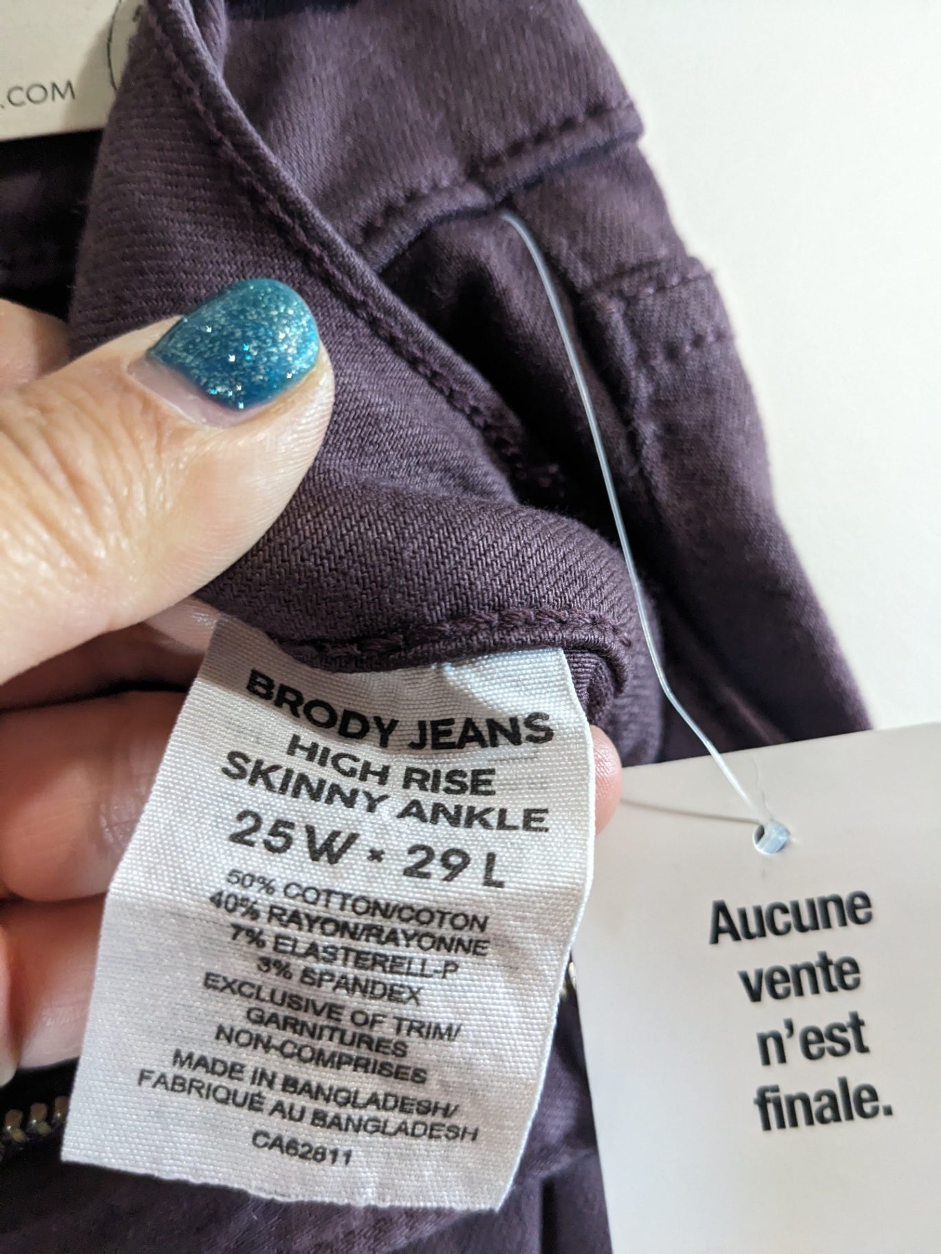 NWT Brody Jeans high rise ankle jeans - SZ 25