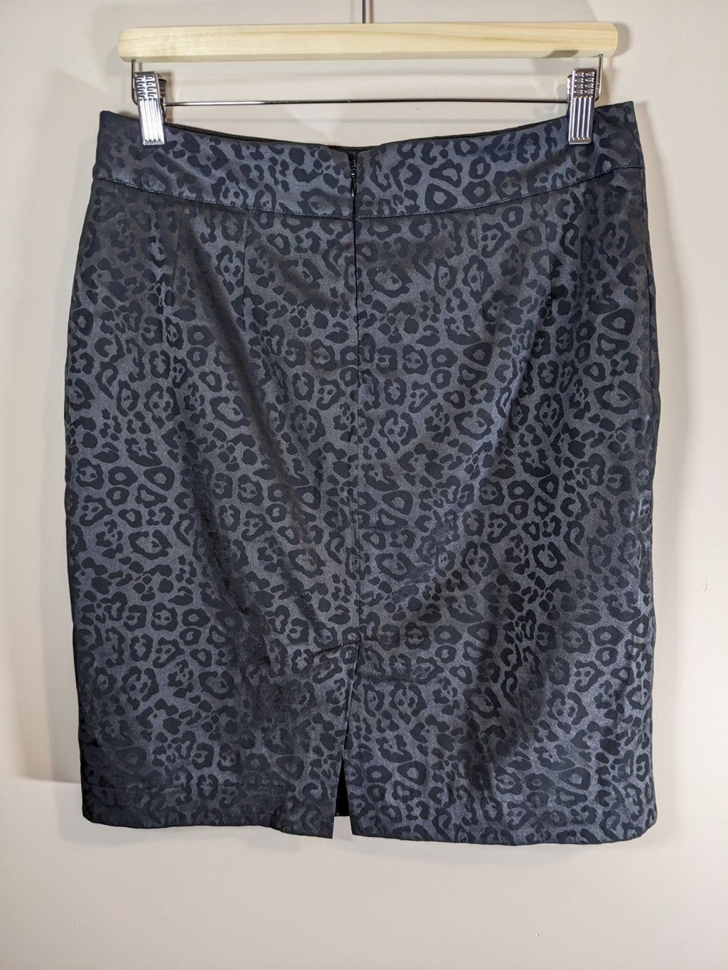 Jessica Black Leopard Pencil Skirt - Small
