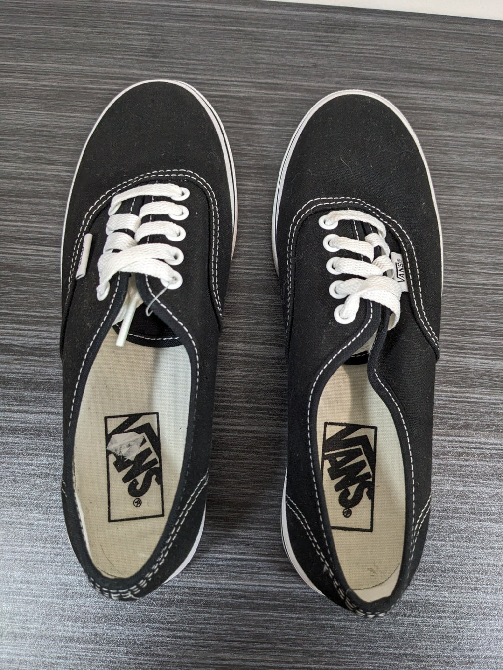 Vans Black Authentic Canvas Lace Up Shoes Sz 6.5
