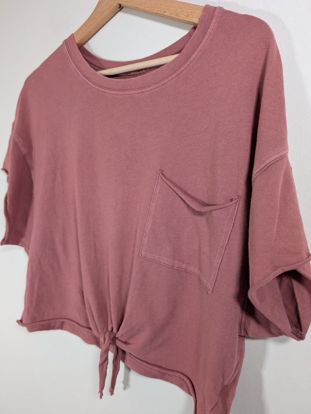 Offline by Aerie crop tie front tee - Small