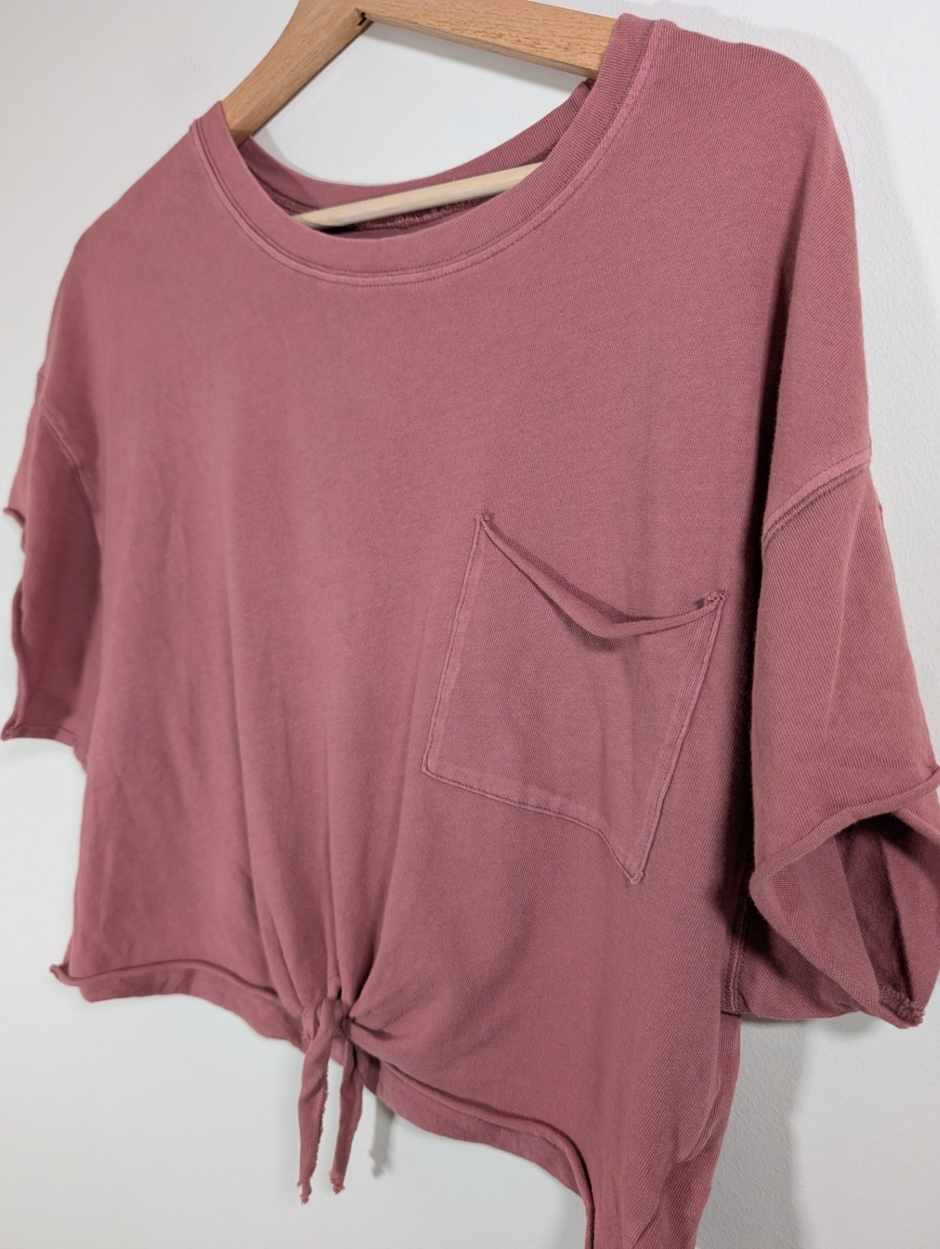 Offline by Aerie crop tie front tee - Small