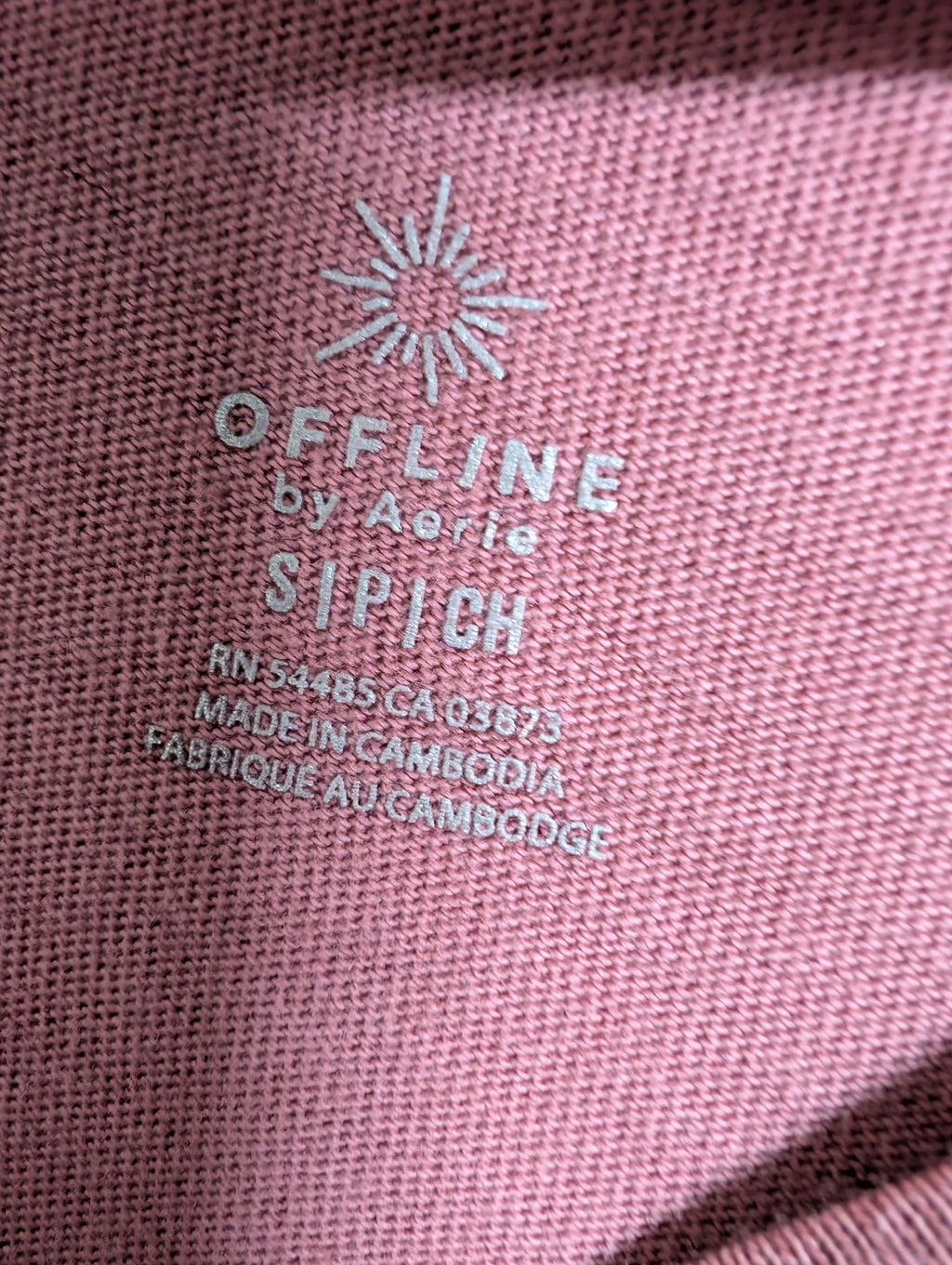 Offline by Aerie crop tie front tee - Small