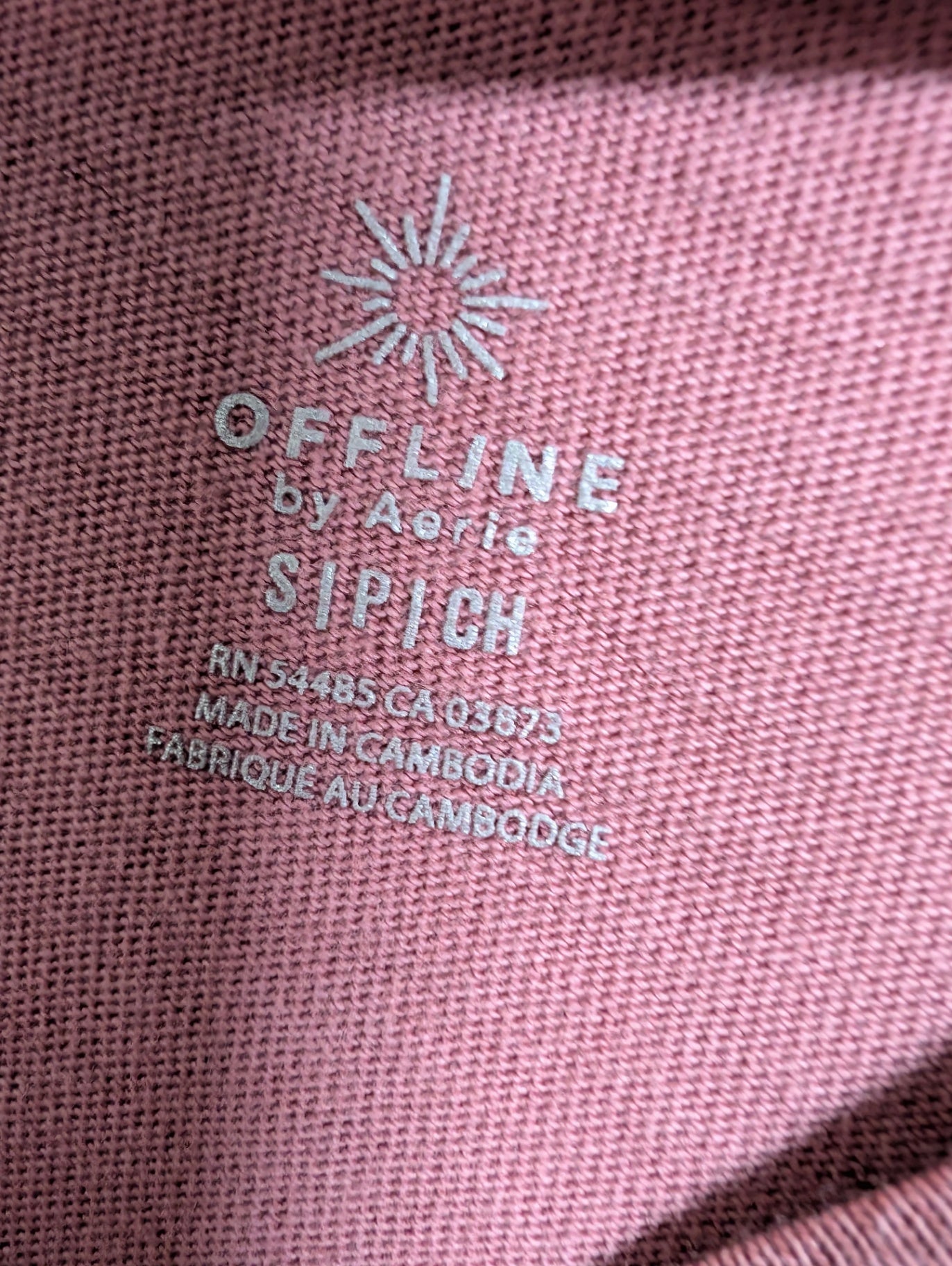 Offline by Aerie crop tie front tee - Small