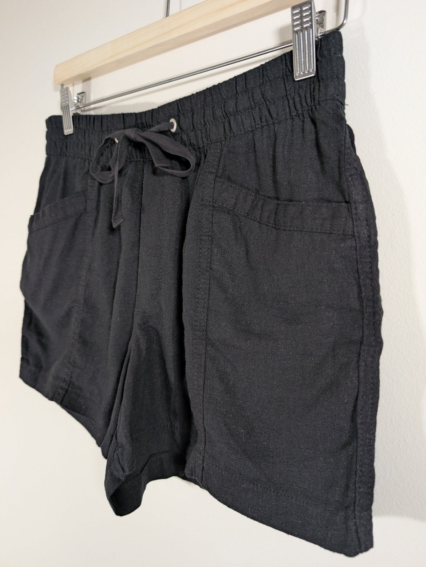 Gap black linen-blend shorts - Small
