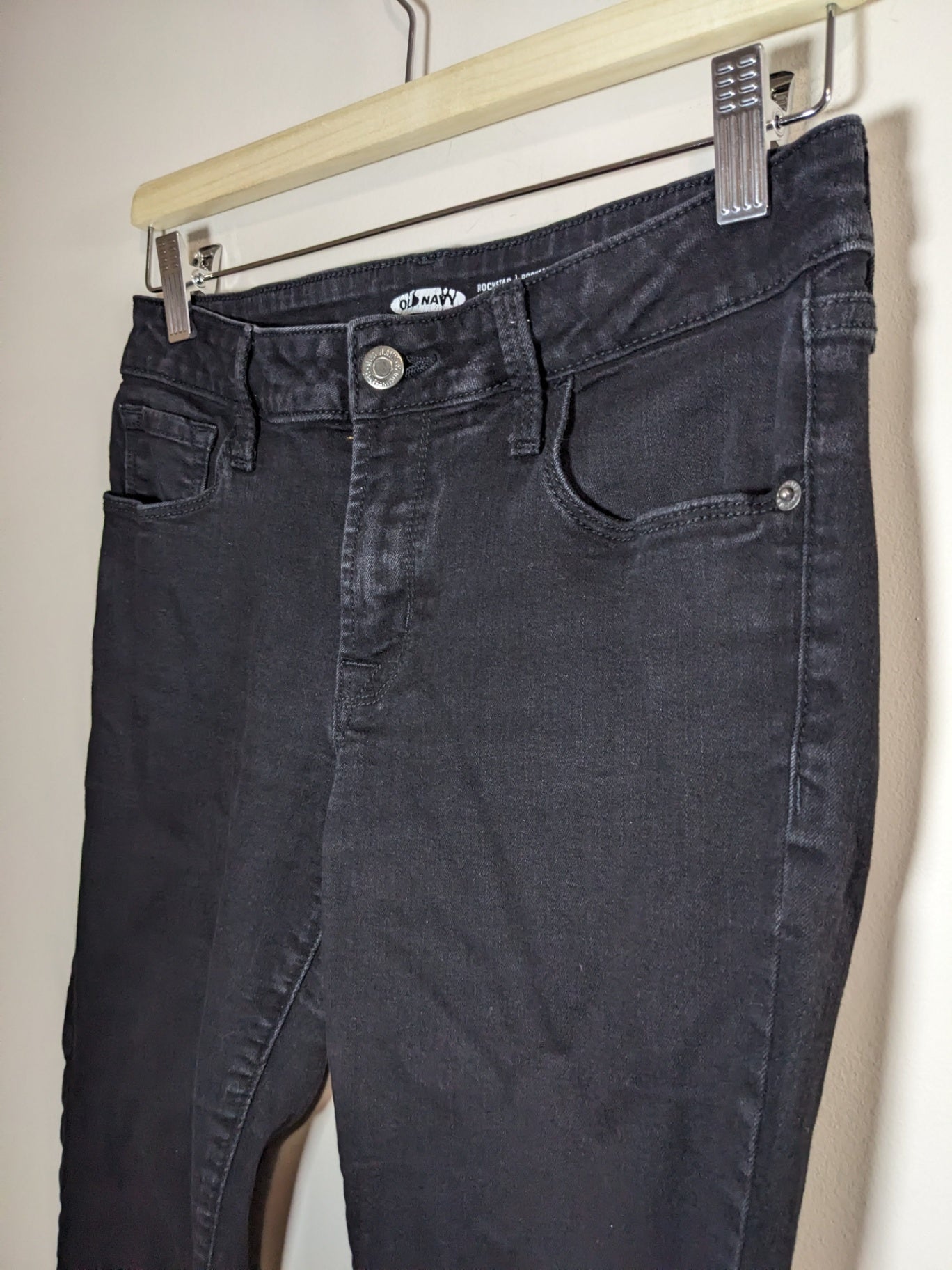 Old Navy Rockstar Black Jeans Sz 6