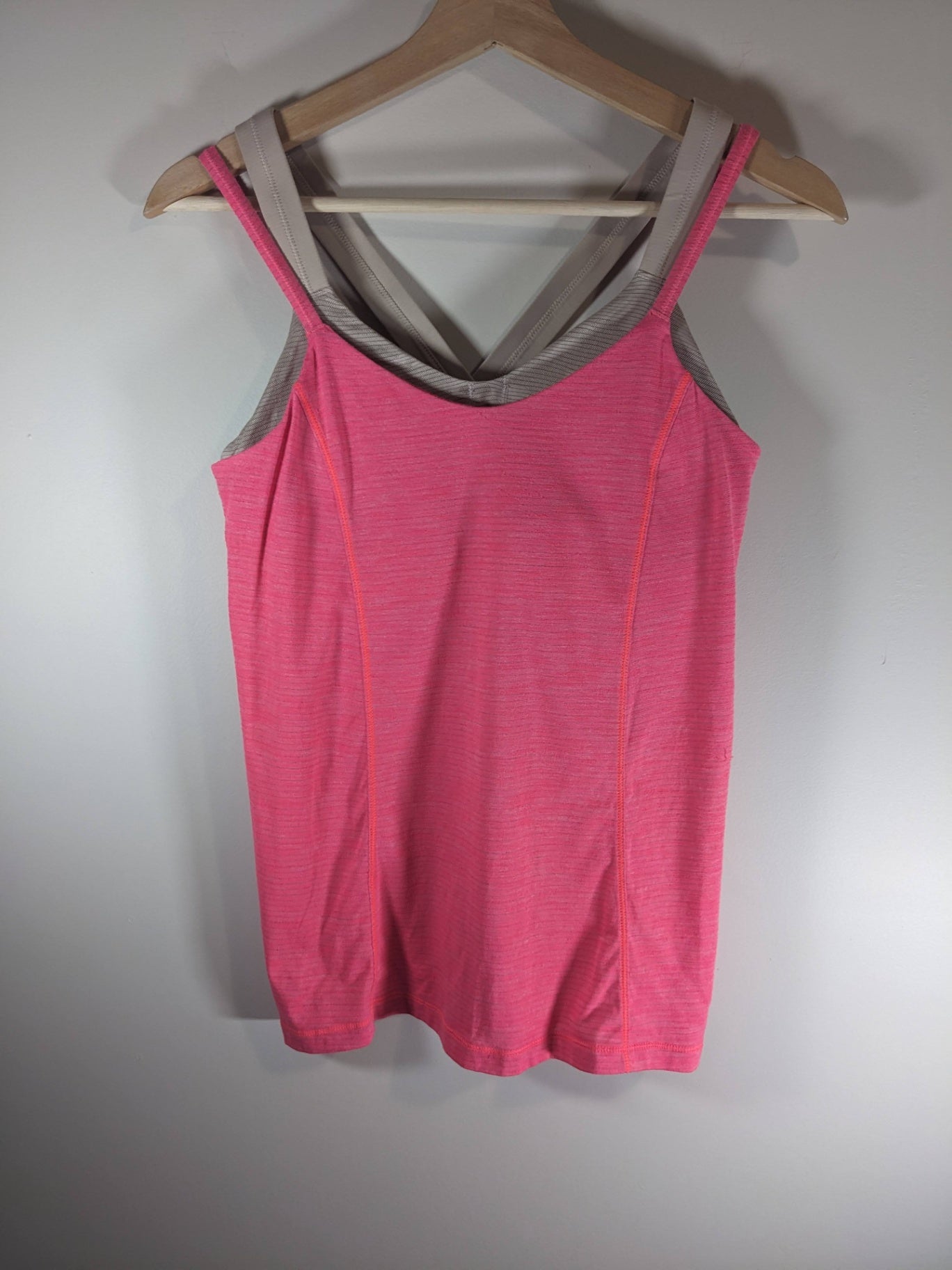Lululemon Heathered Coral Strappy Run for Gold Tank - Sz 8