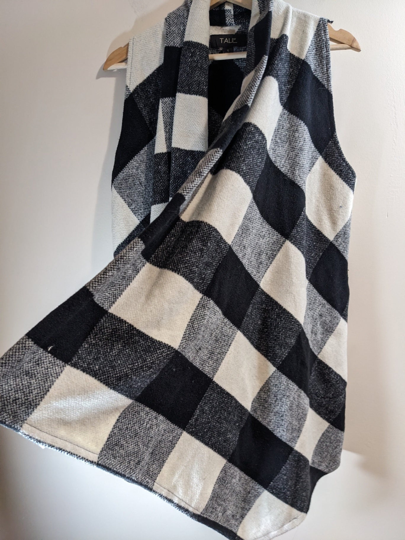 Taile Checked Open Vest - Small