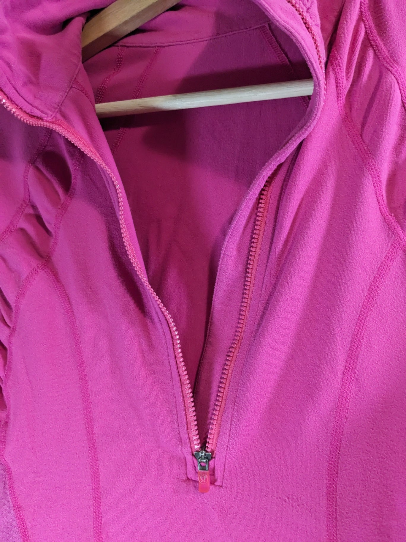 Lululemon Pink Long-Sleeve Half-zip Sz 8