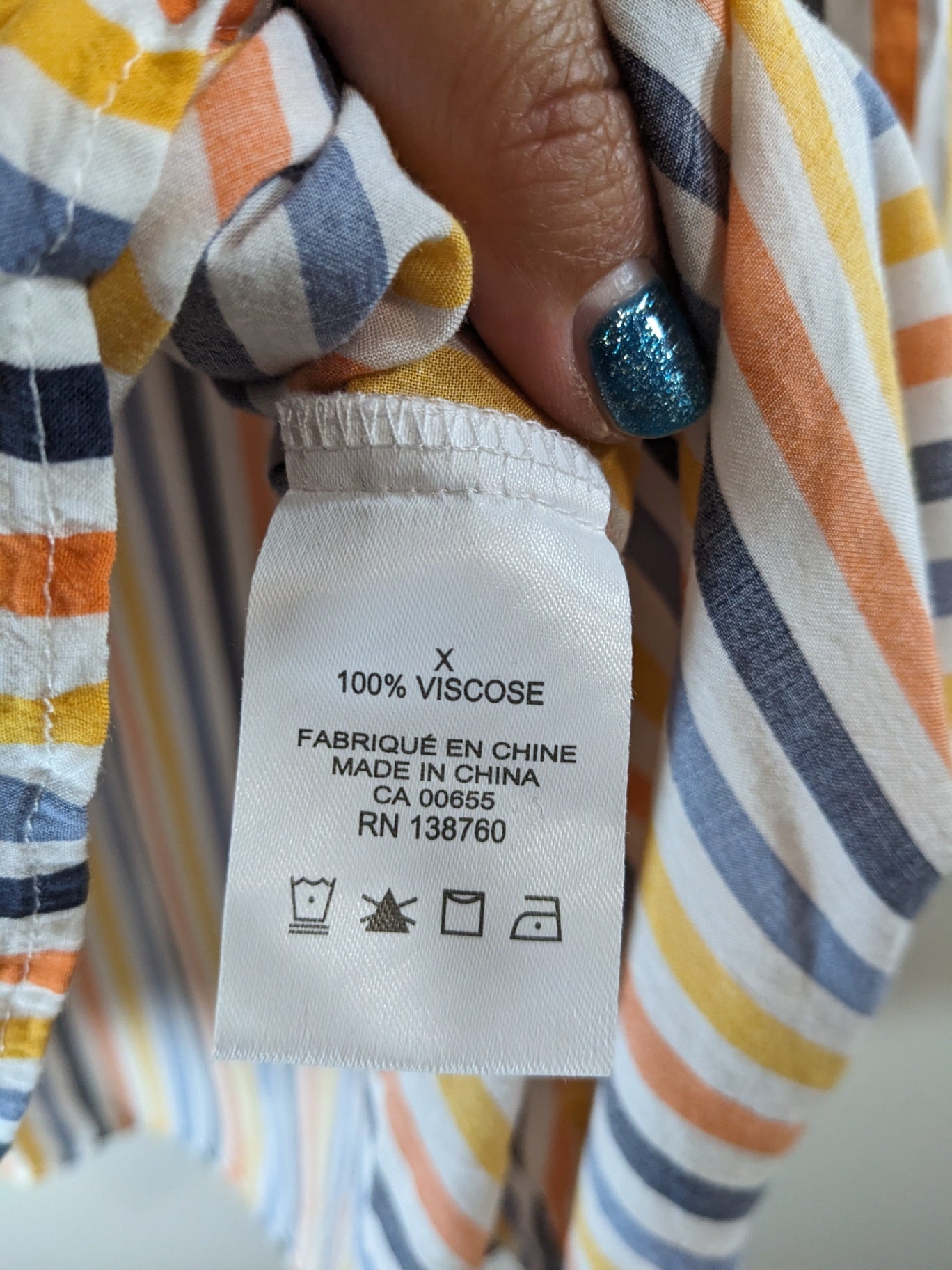 In Every Story Striped Long-sleeve Blouse - appears to be XL