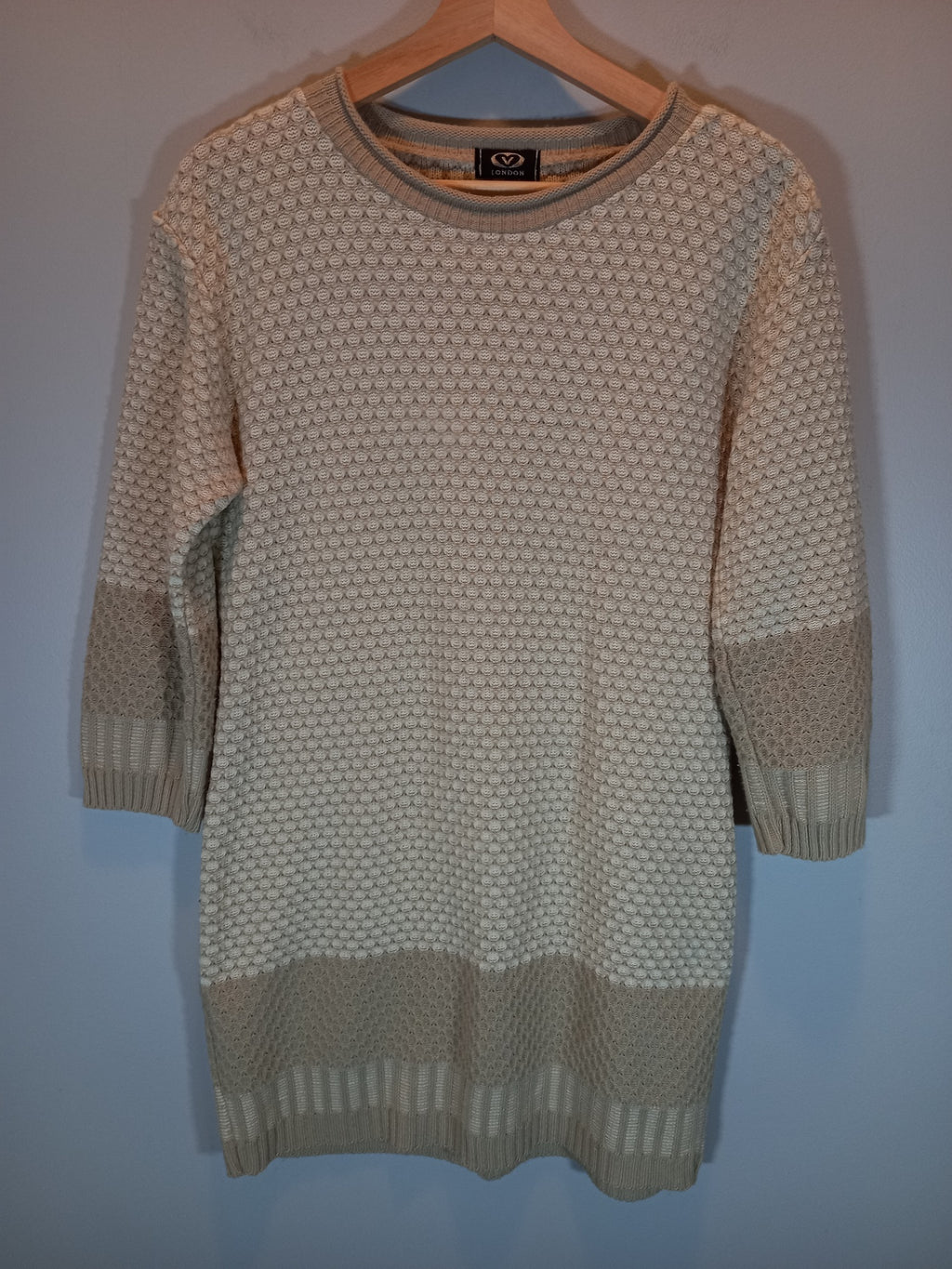 London Cream Sweater Dress Sz S/M