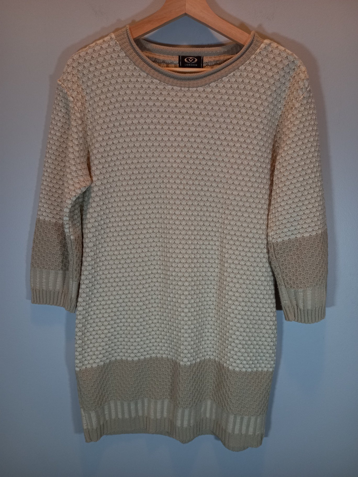 London Cream Sweater Dress Sz S/M