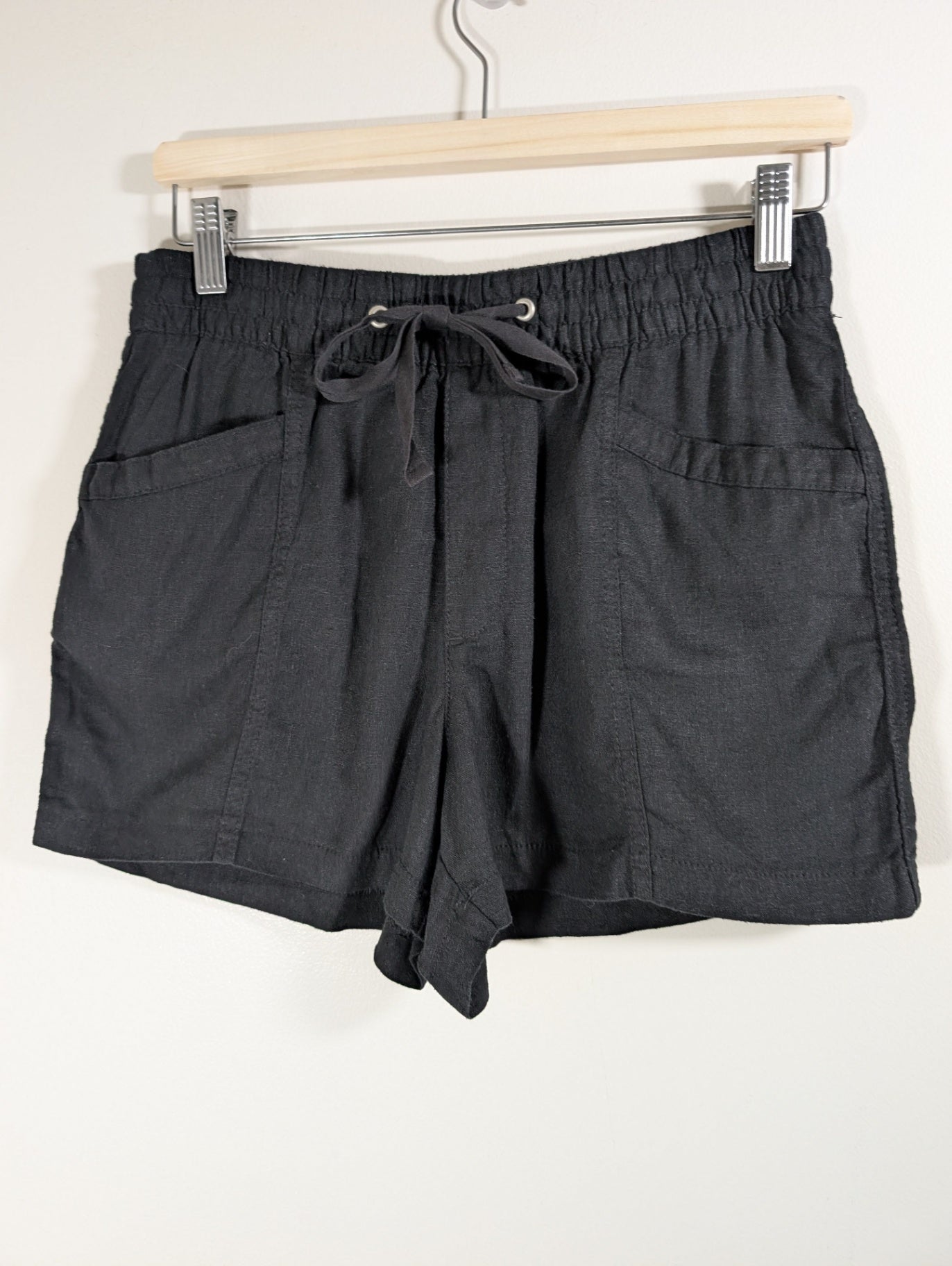 Gap black linen-blend shorts - Small