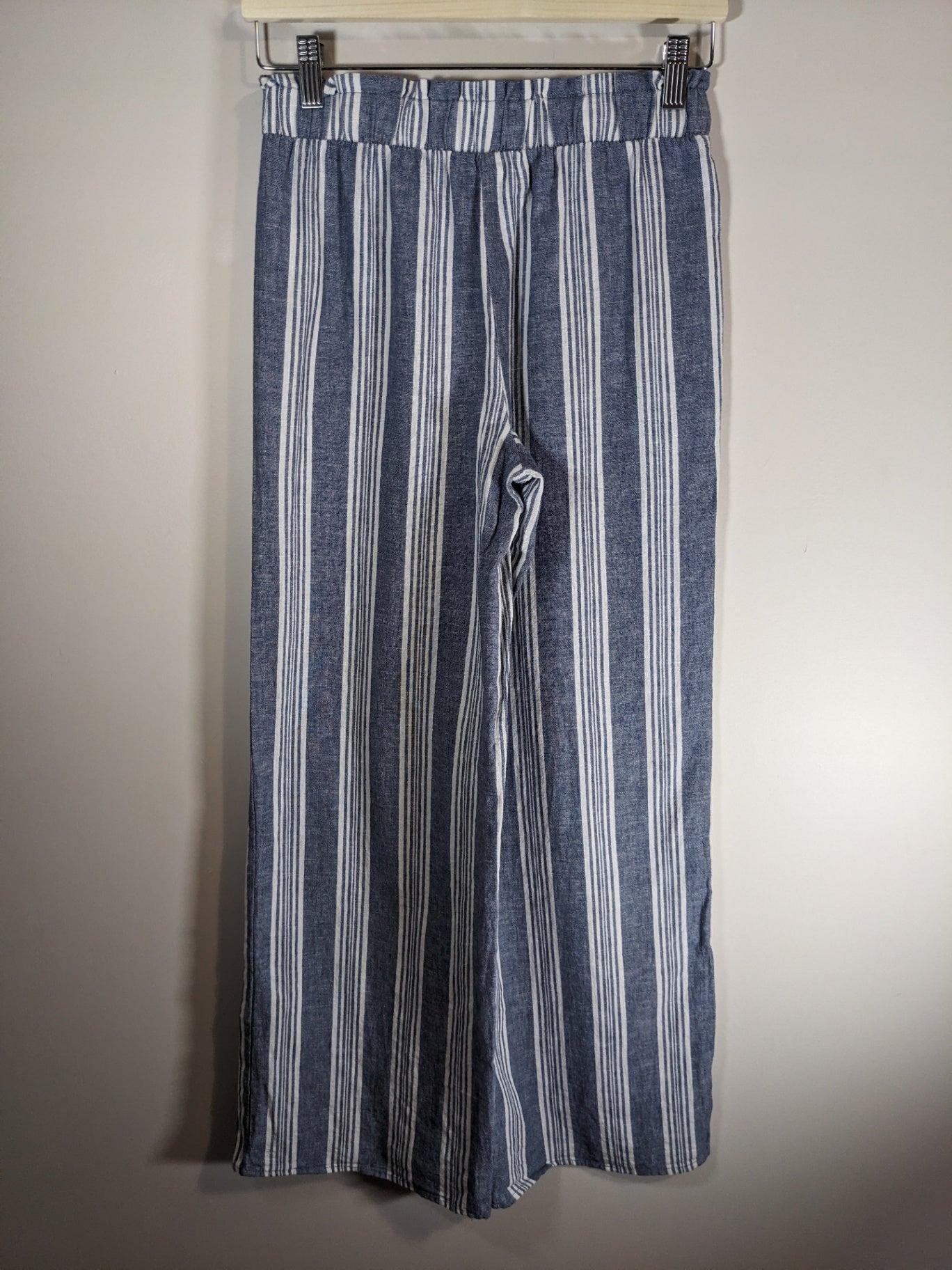 Pink Rose Striped Linen Pants - Small