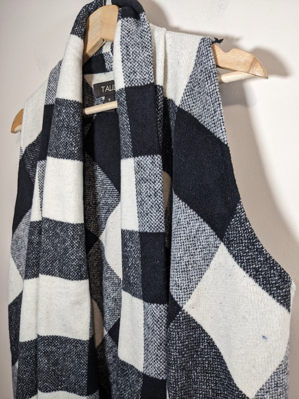 Taile Checked Open Vest - Small