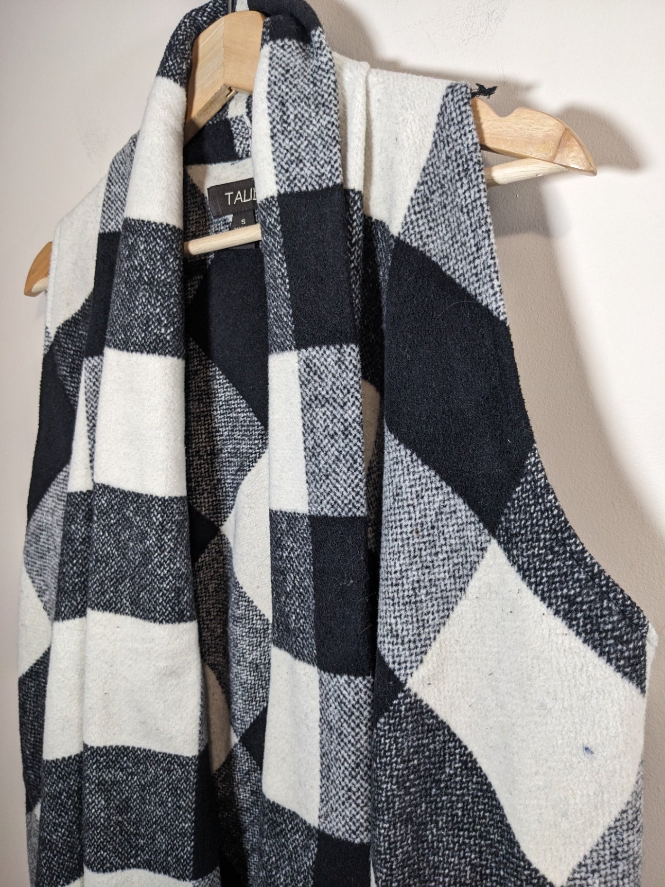 Taile Checked Open Vest - Small