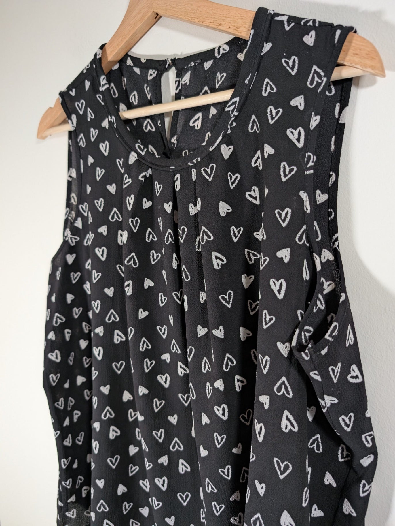 No label Black Heart Blouse - Large