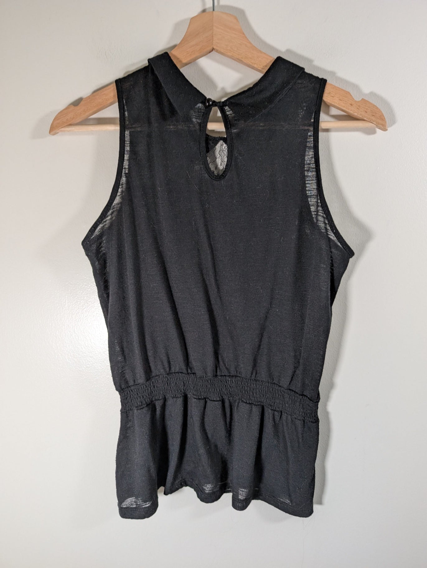 No label Black Collared Blouse - Small