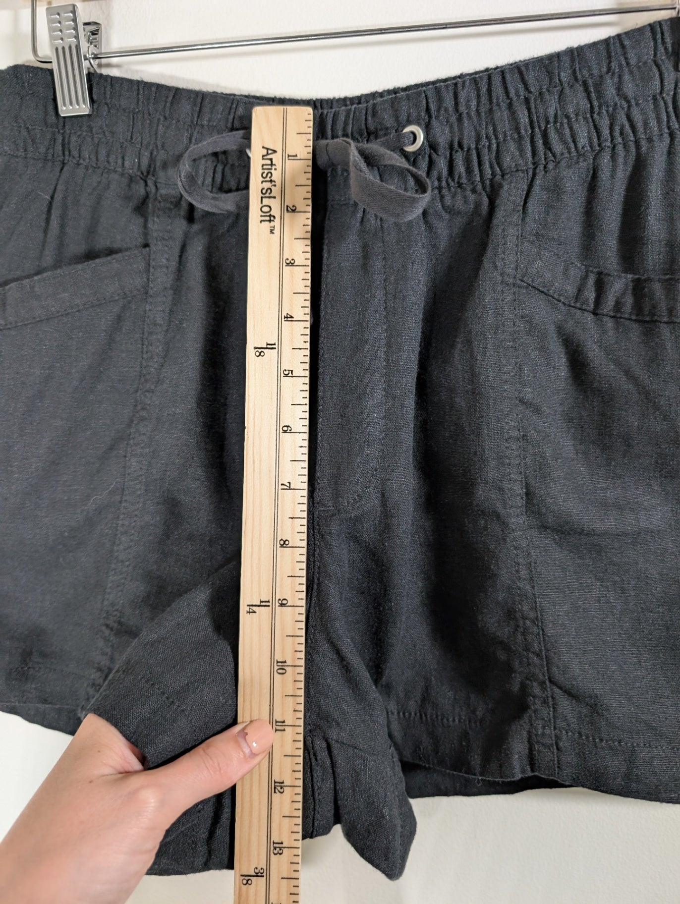 Gap black linen-blend shorts - Small
