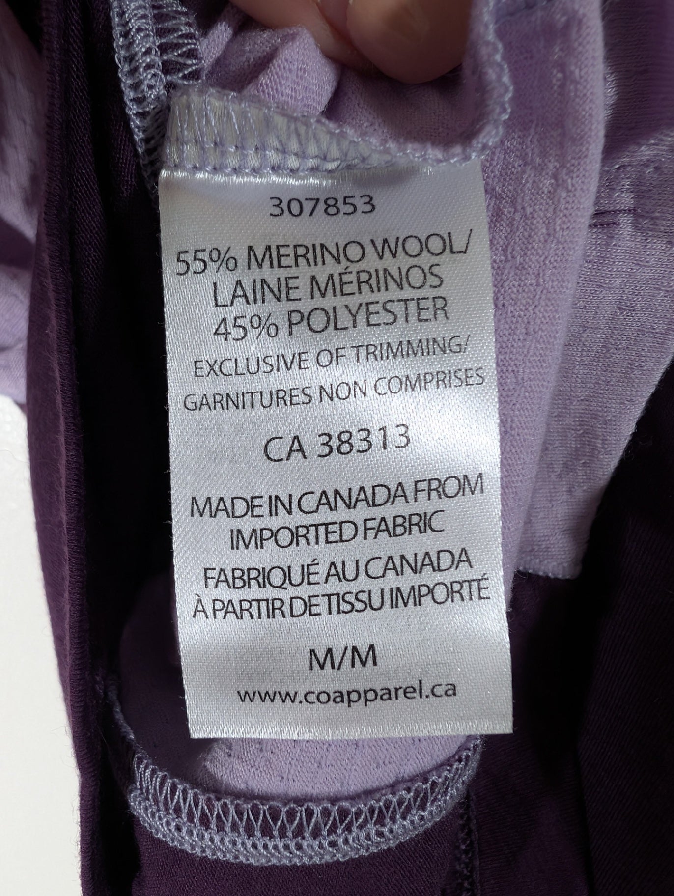 AVIA purple merino wool long-sleeve - Medium