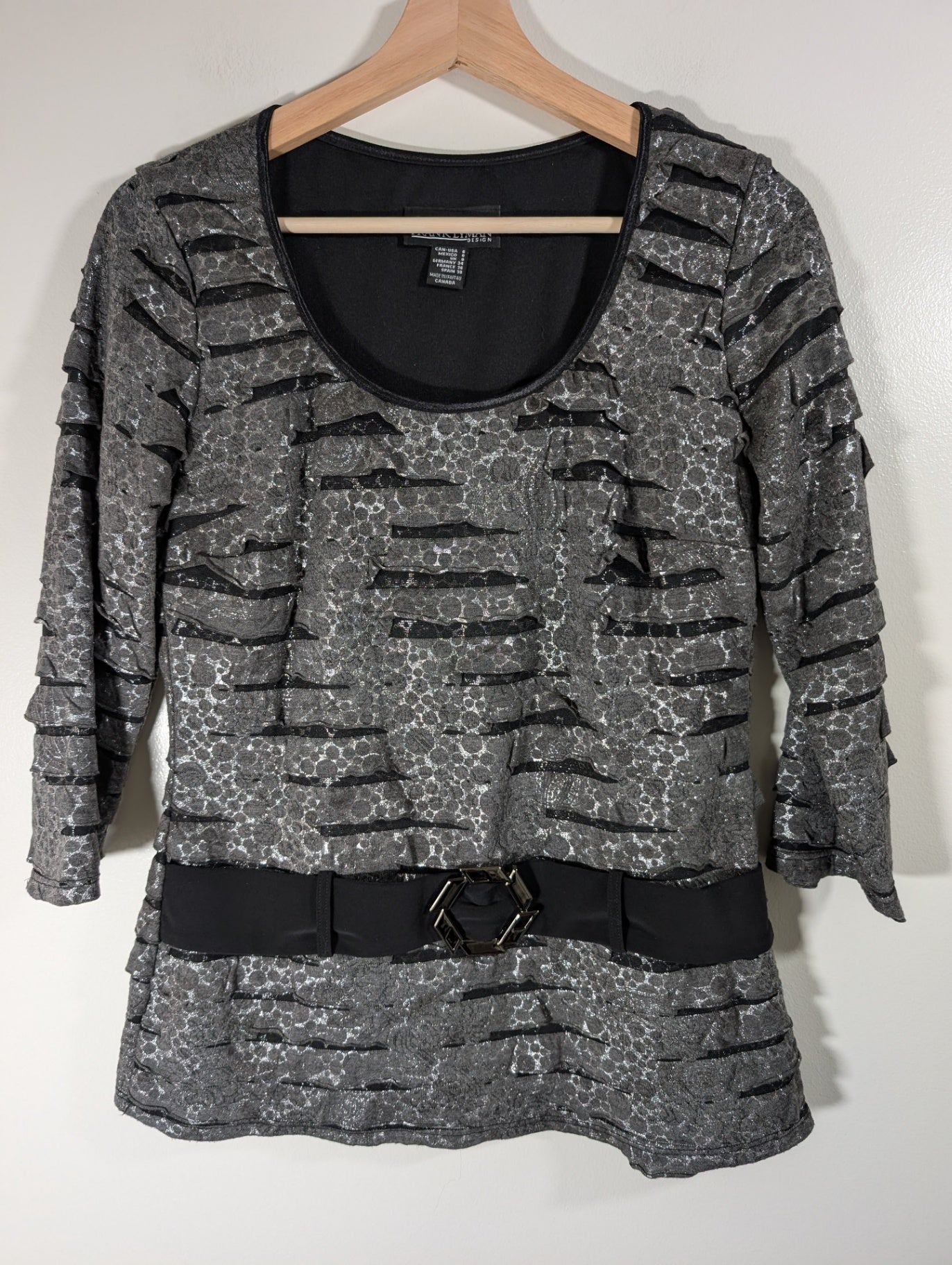 Frank Lyman silver blouse - 6