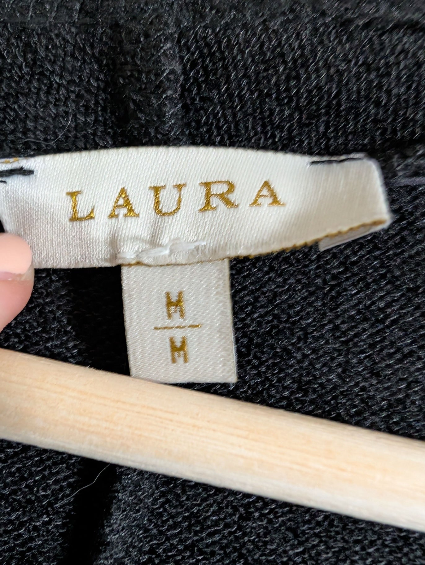 Laura black floral cardigan - Medium