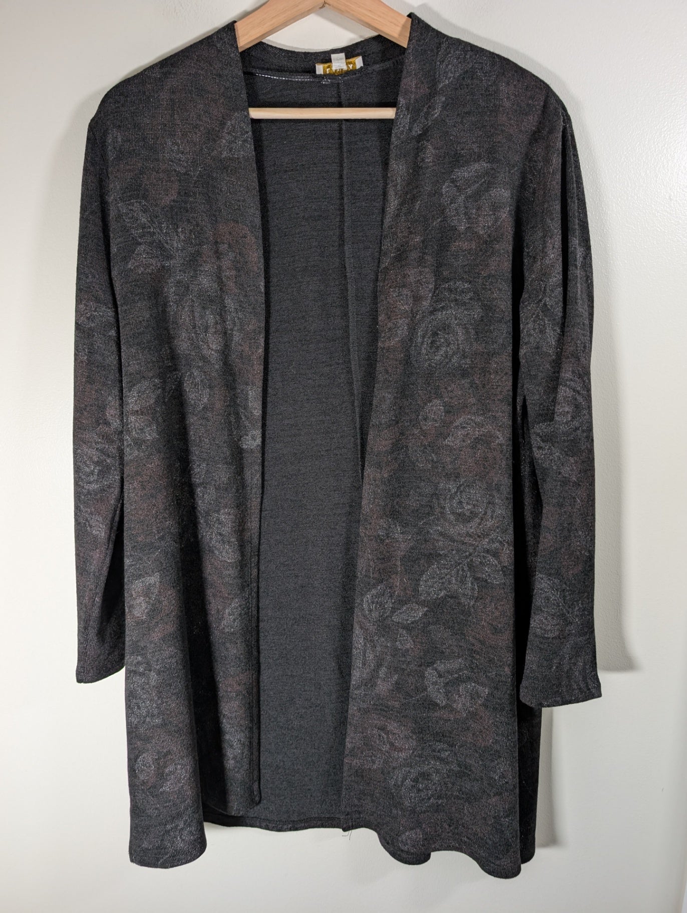 Laura black floral cardigan - Medium