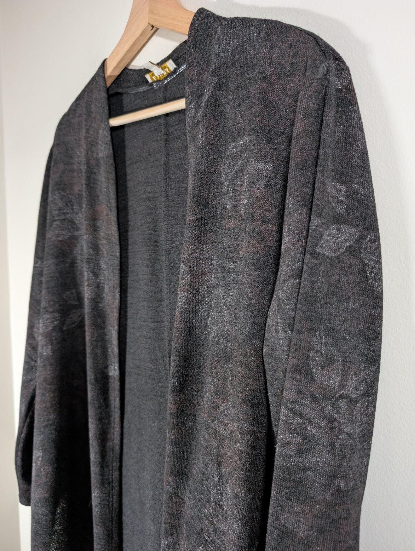 Laura black floral cardigan - Medium