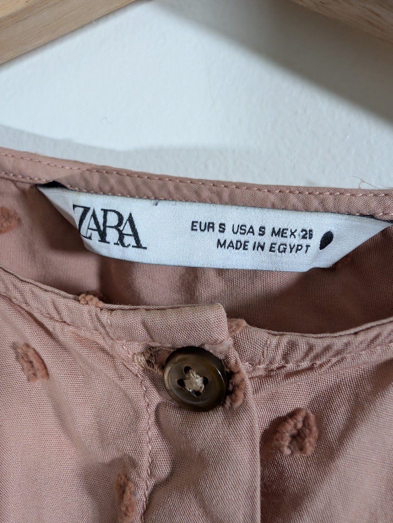 Zara pink polka-dot blouse - Small