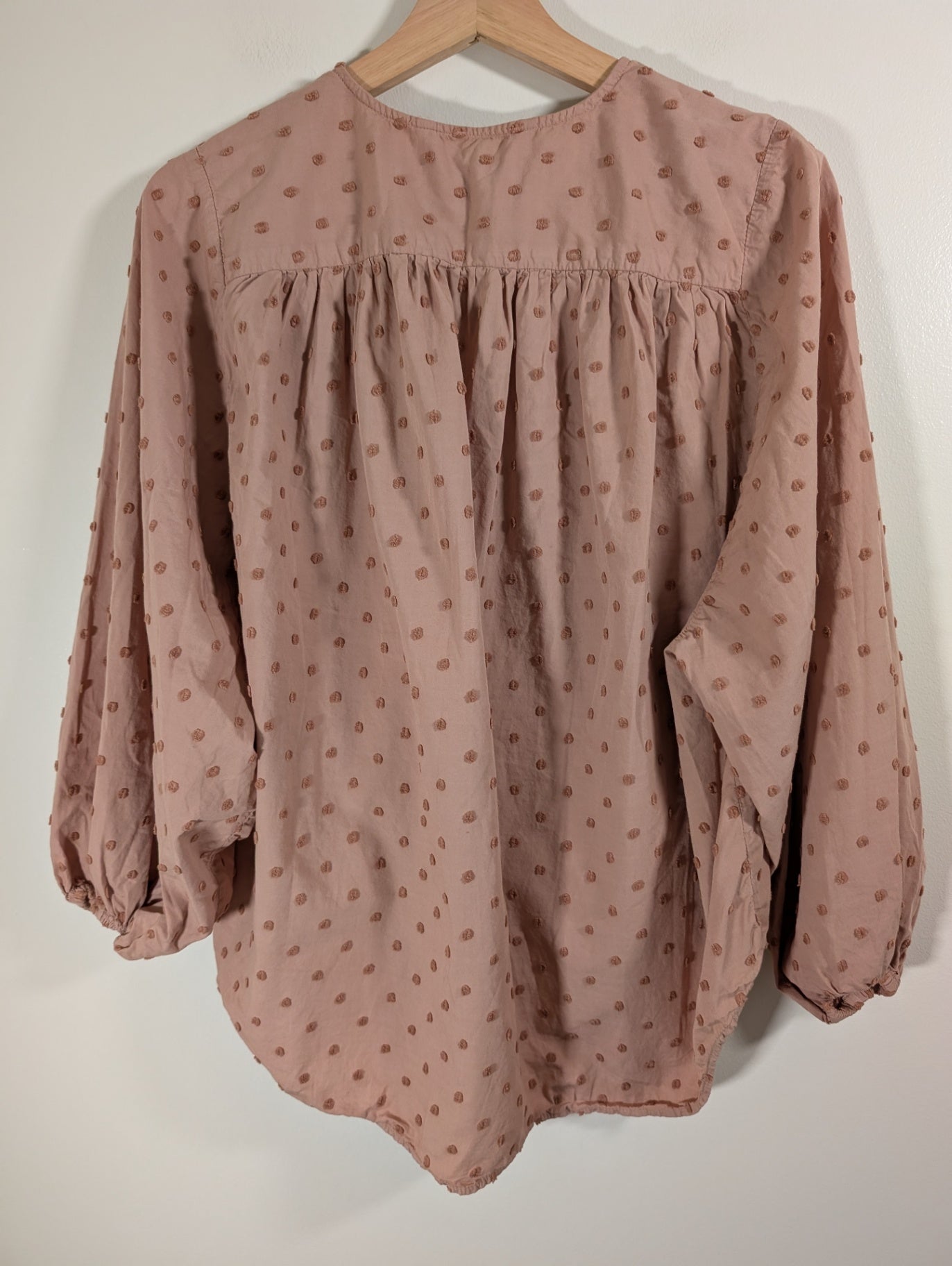 Zara pink polka-dot blouse - Small