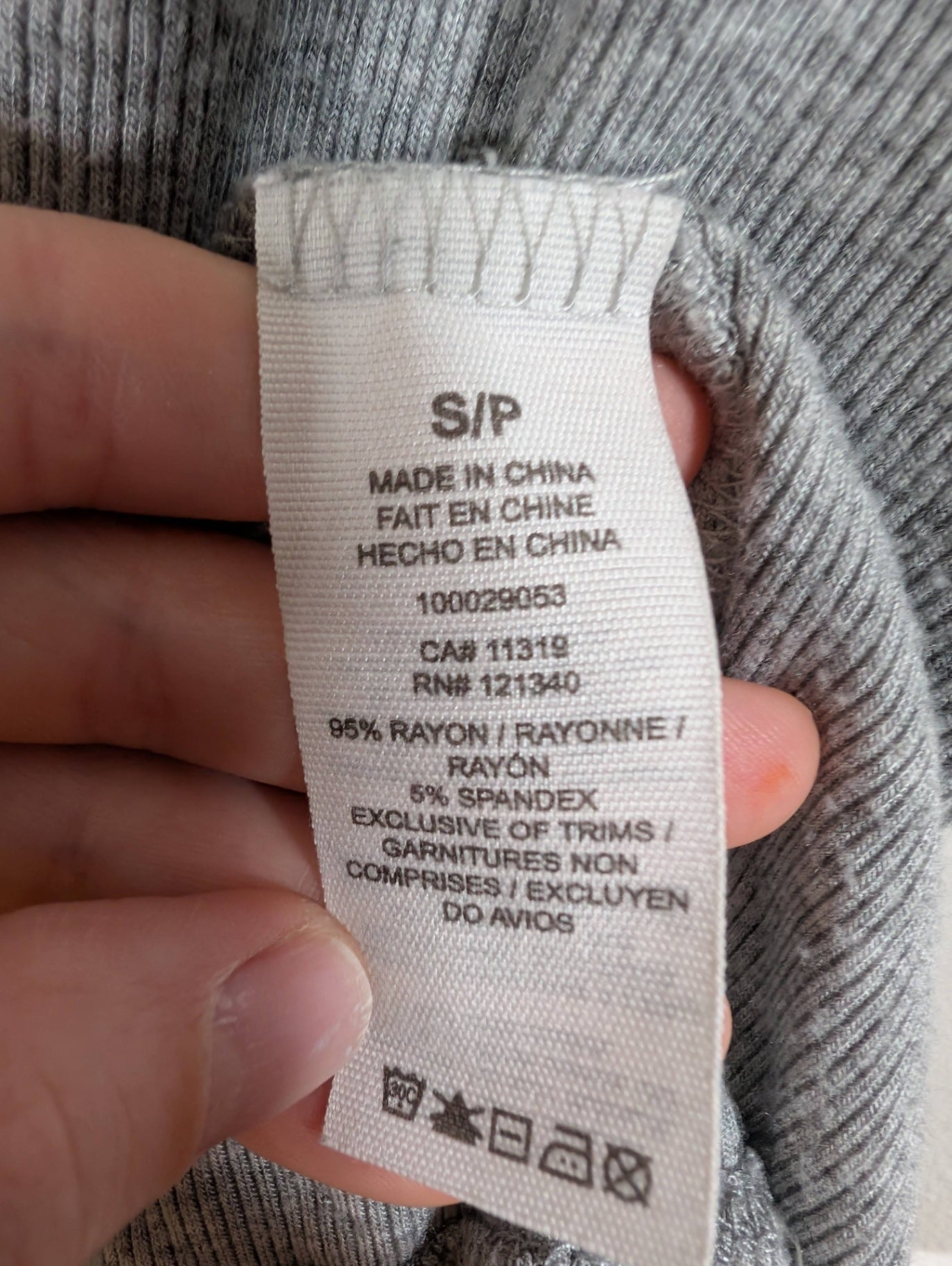 Garage grey ribbed dress - Small