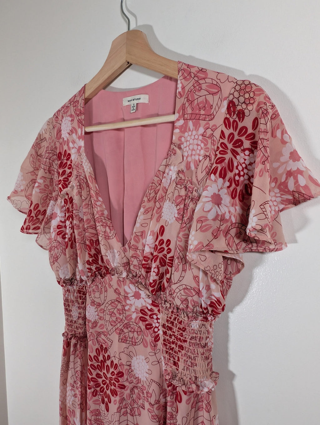 Max Studio pink floral dress - Small