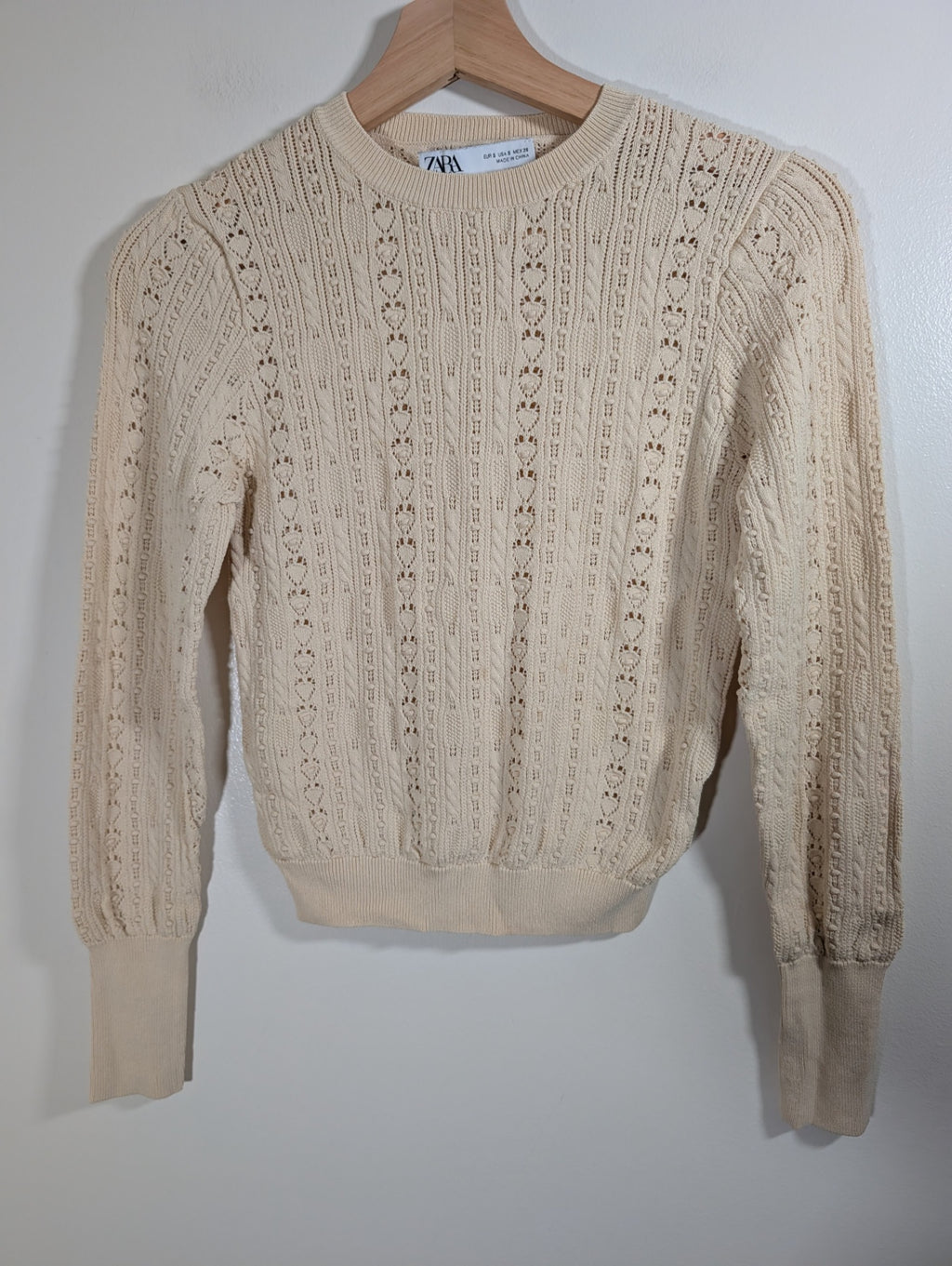 ZARA crochet-style sweater - Small