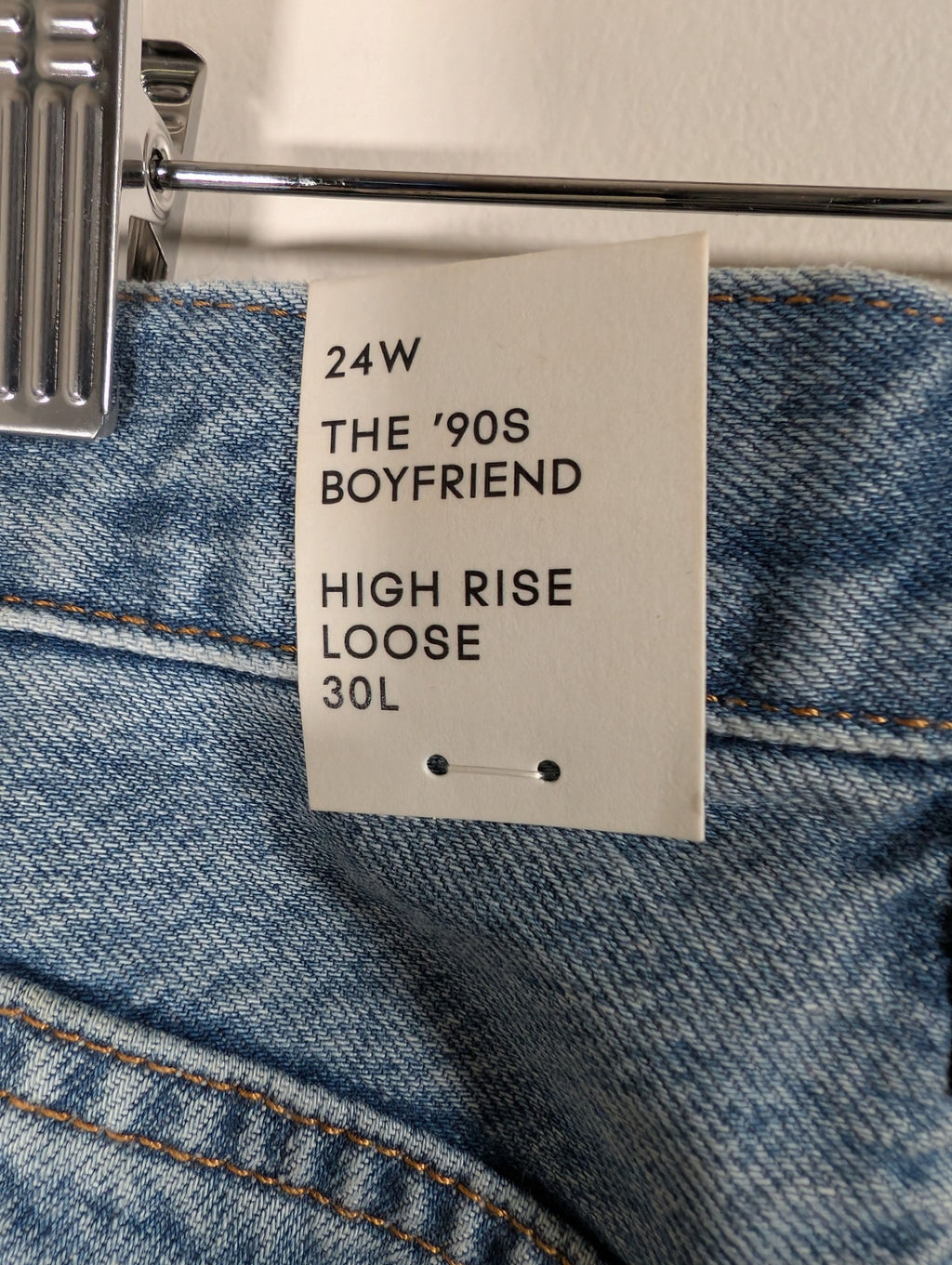 NWT Denim Forum the 90's boyfriend high rise loose - SZ 24