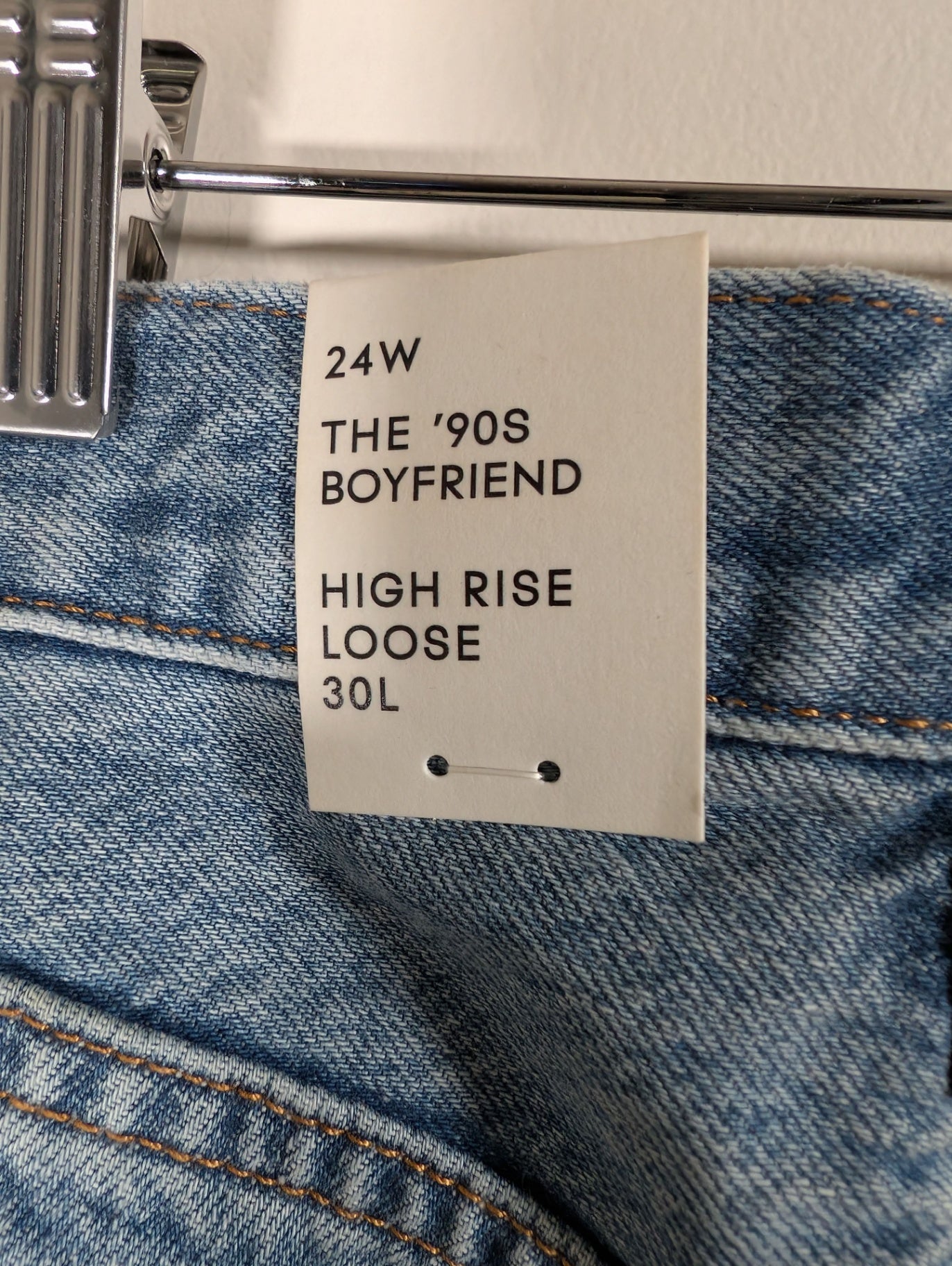NWT Denim Forum the 90's boyfriend high rise loose - SZ 24