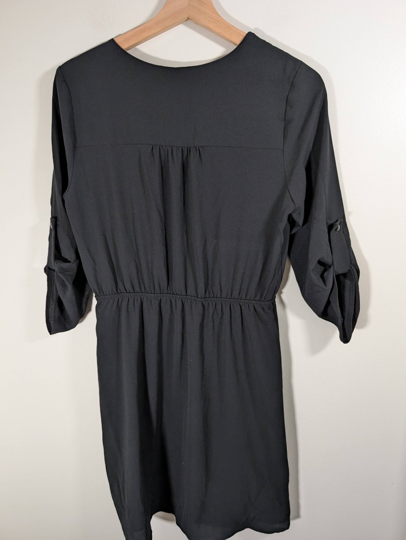 Monteau long-sleeve black dress - Medium