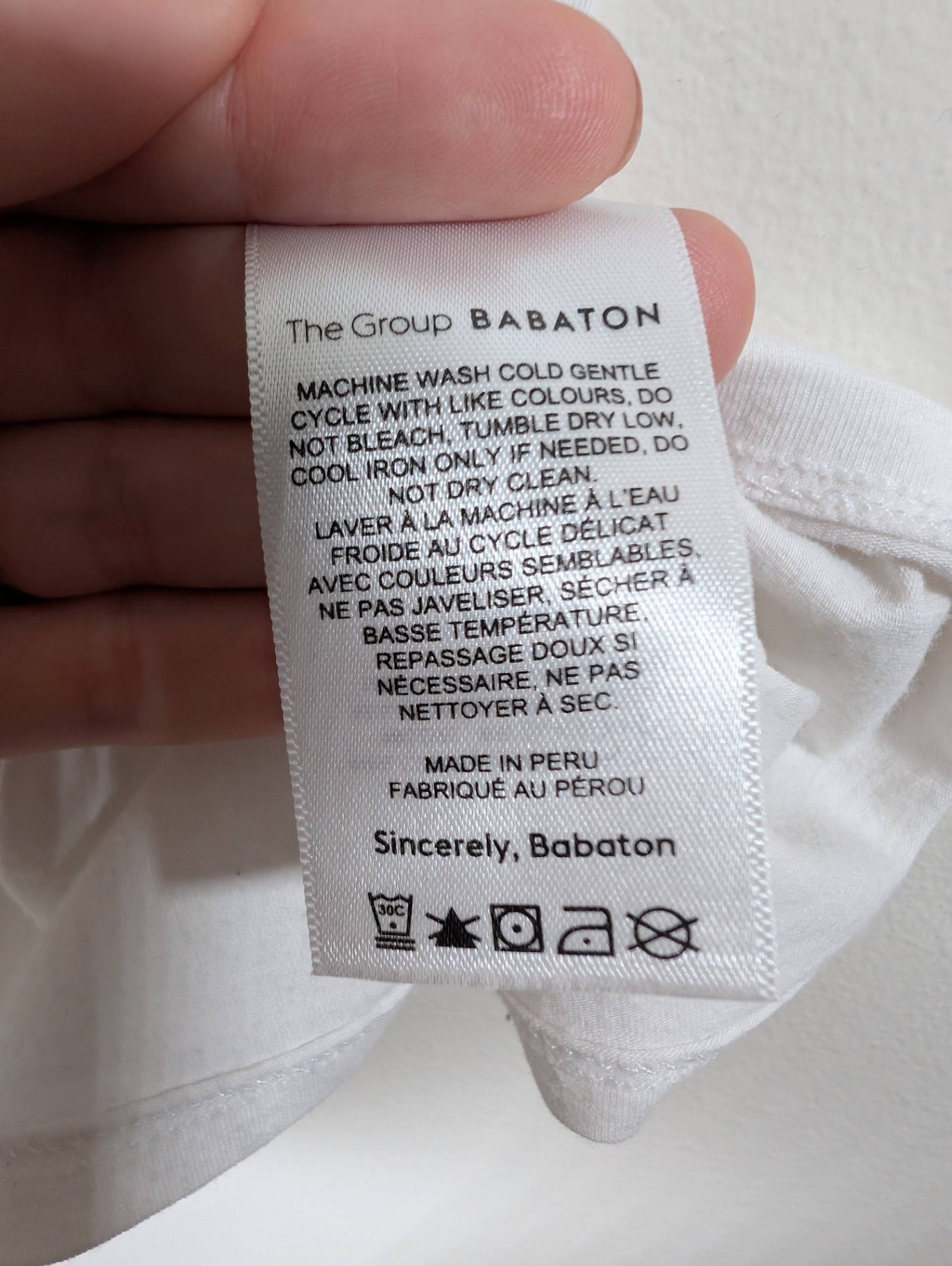 Babaton white t-shirt - Small