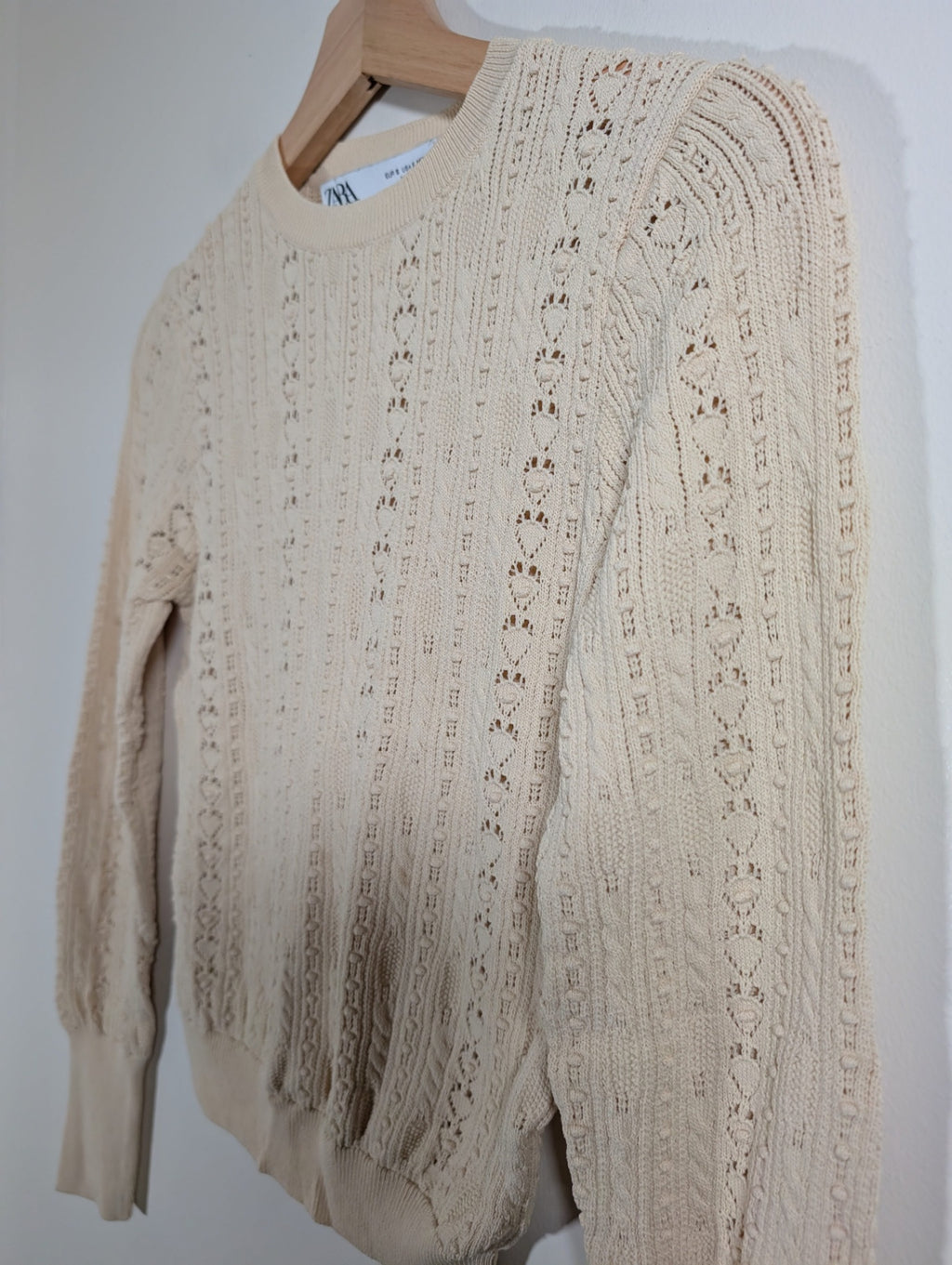 ZARA crochet-style sweater - Small